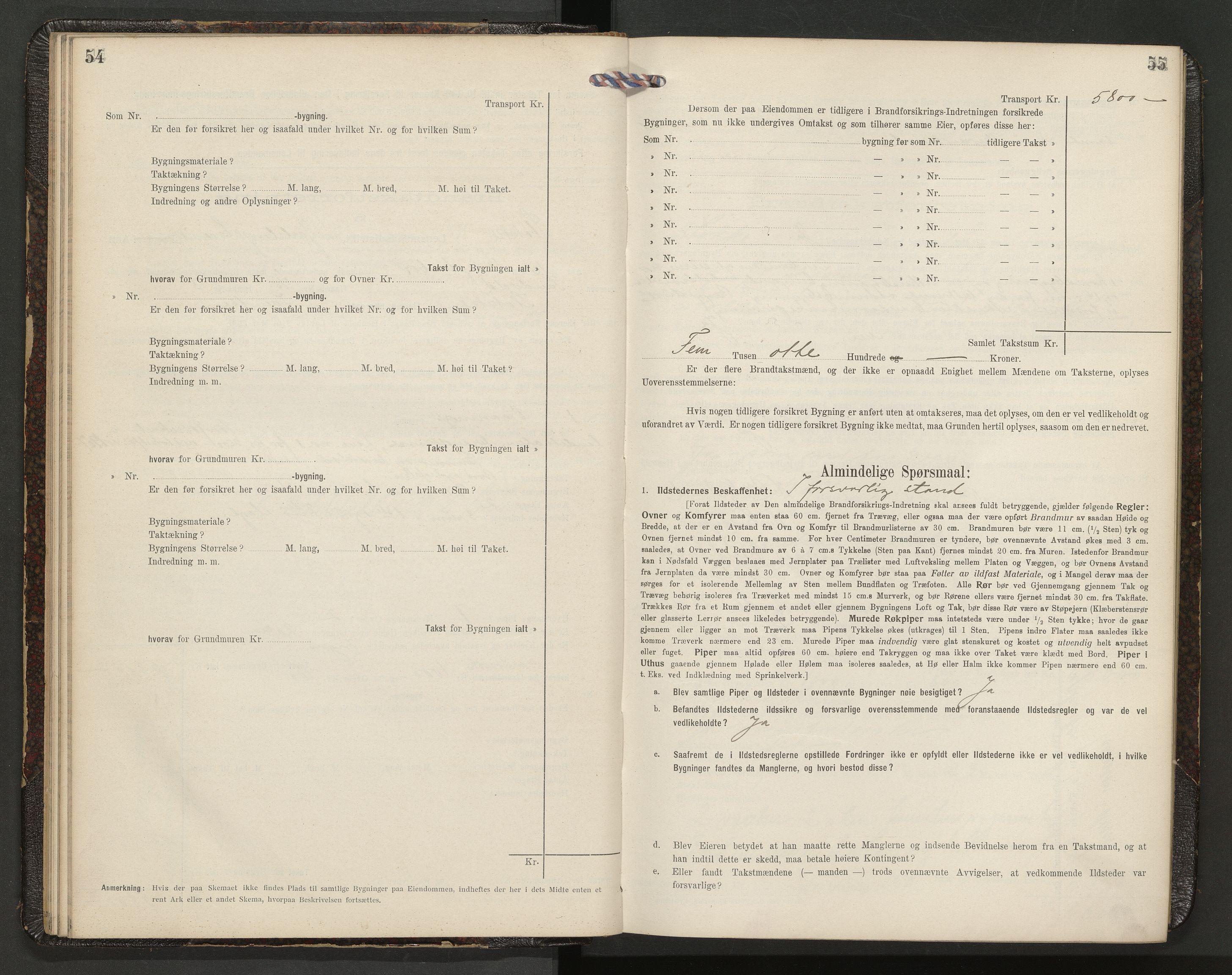 Stokke lensmannskontor, SAKO/A-550/Y/Yb/Ybb/L0002: Skjematakstprotokoll, 1913-1935, s. 54-55