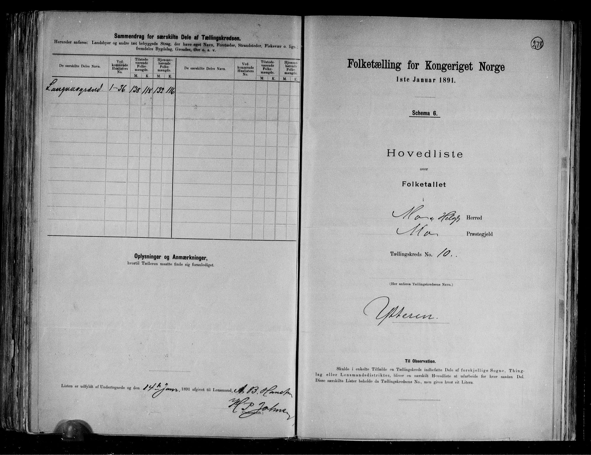 RA, Folketelling 1891 for 1833 Mo herred, 1891, s. 26