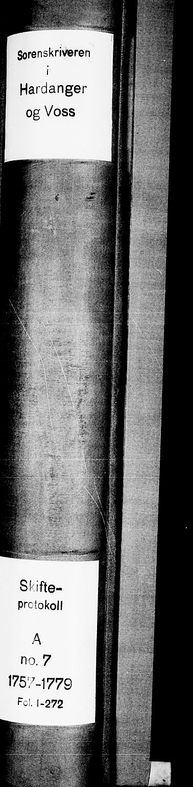 Hardanger og Voss sorenskriveri, SAB/A-2501/4/4A/4Ac/L0007a: Skifterettsprotokoll for sorenskriveriet, 1757-1769