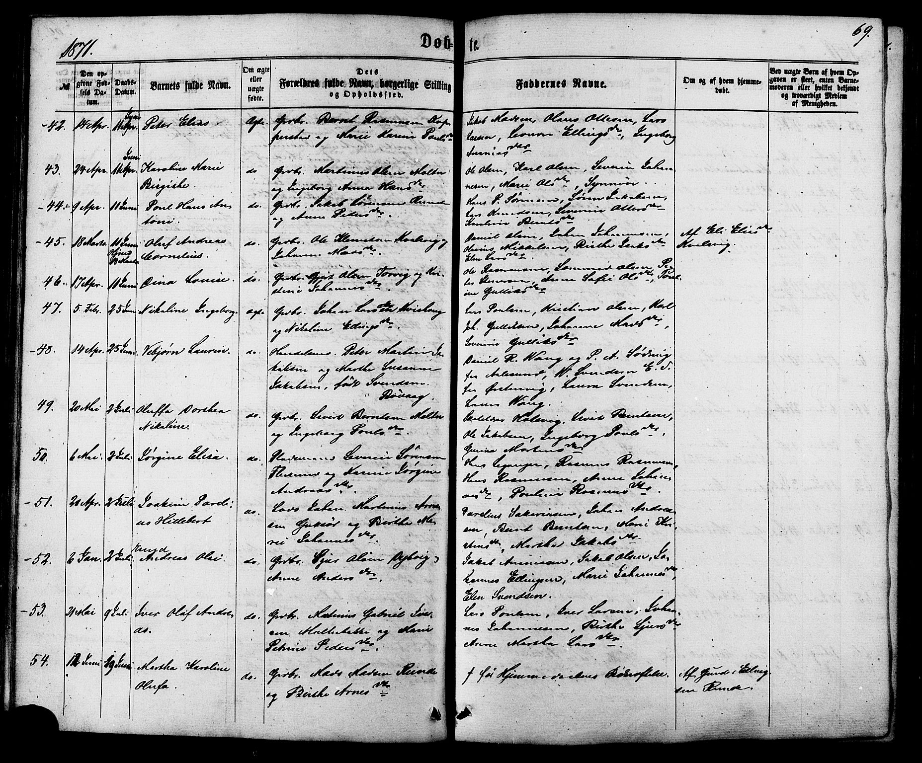 Ministerialprotokoller, klokkerbøker og fødselsregistre - Møre og Romsdal, AV/SAT-A-1454/507/L0071: Ministerialbok nr. 507A06, 1863-1878, s. 69
