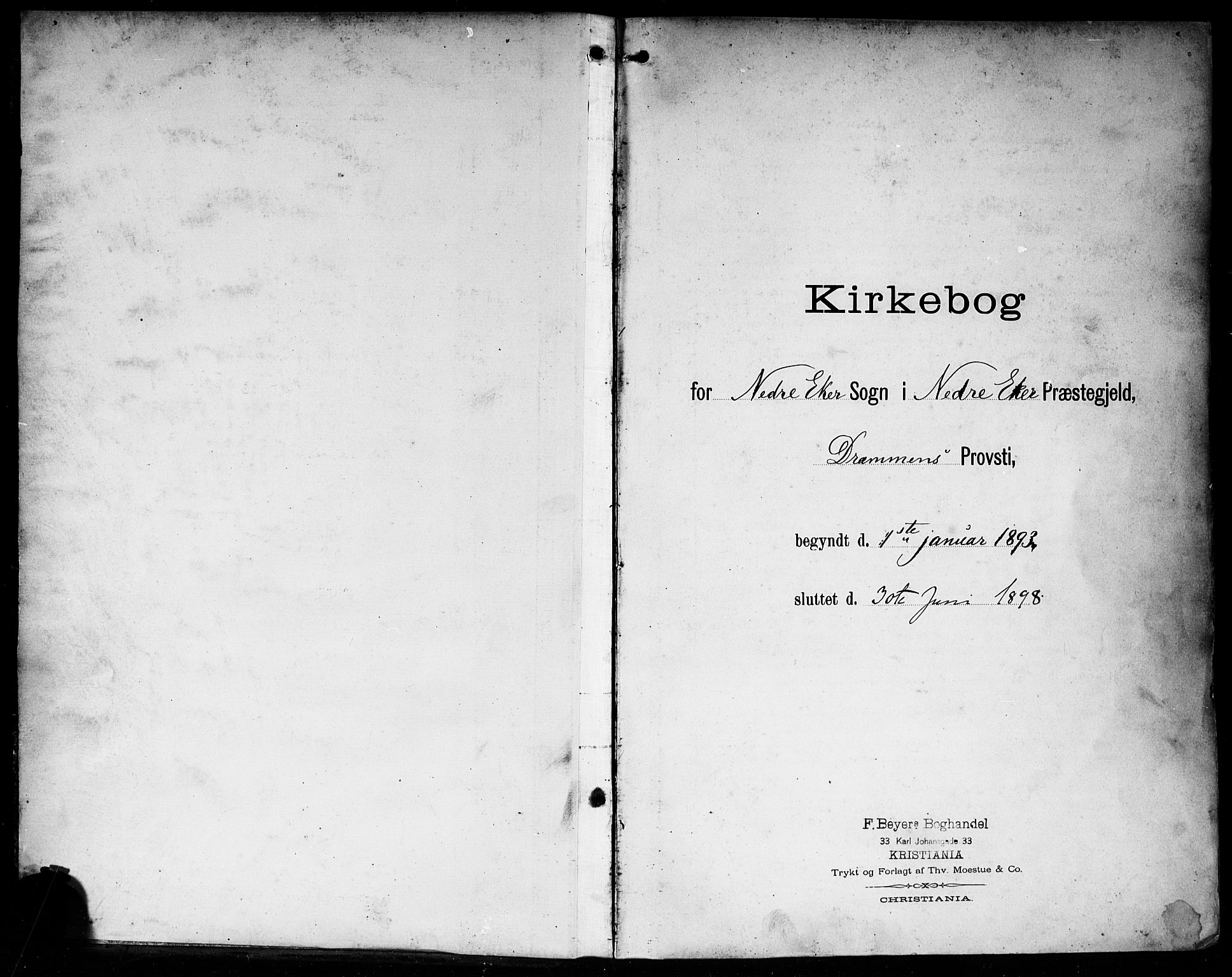 Nedre Eiker kirkebøker, SAKO/A-612/F/Fa/L0004: Ministerialbok nr. 4, 1893-1898