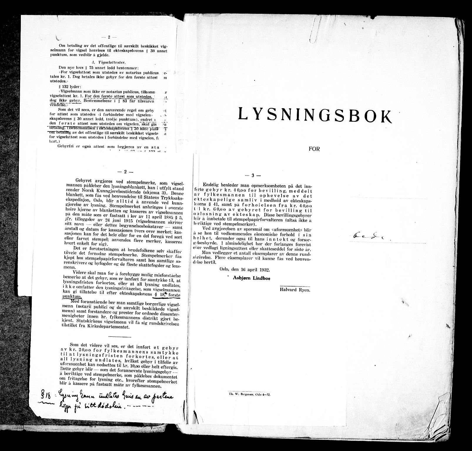 Rolvsøy prestekontor Kirkebøker, SAO/A-2004/H/Ha/L0001: Lysningsprotokoll nr. 1, 1919-1962