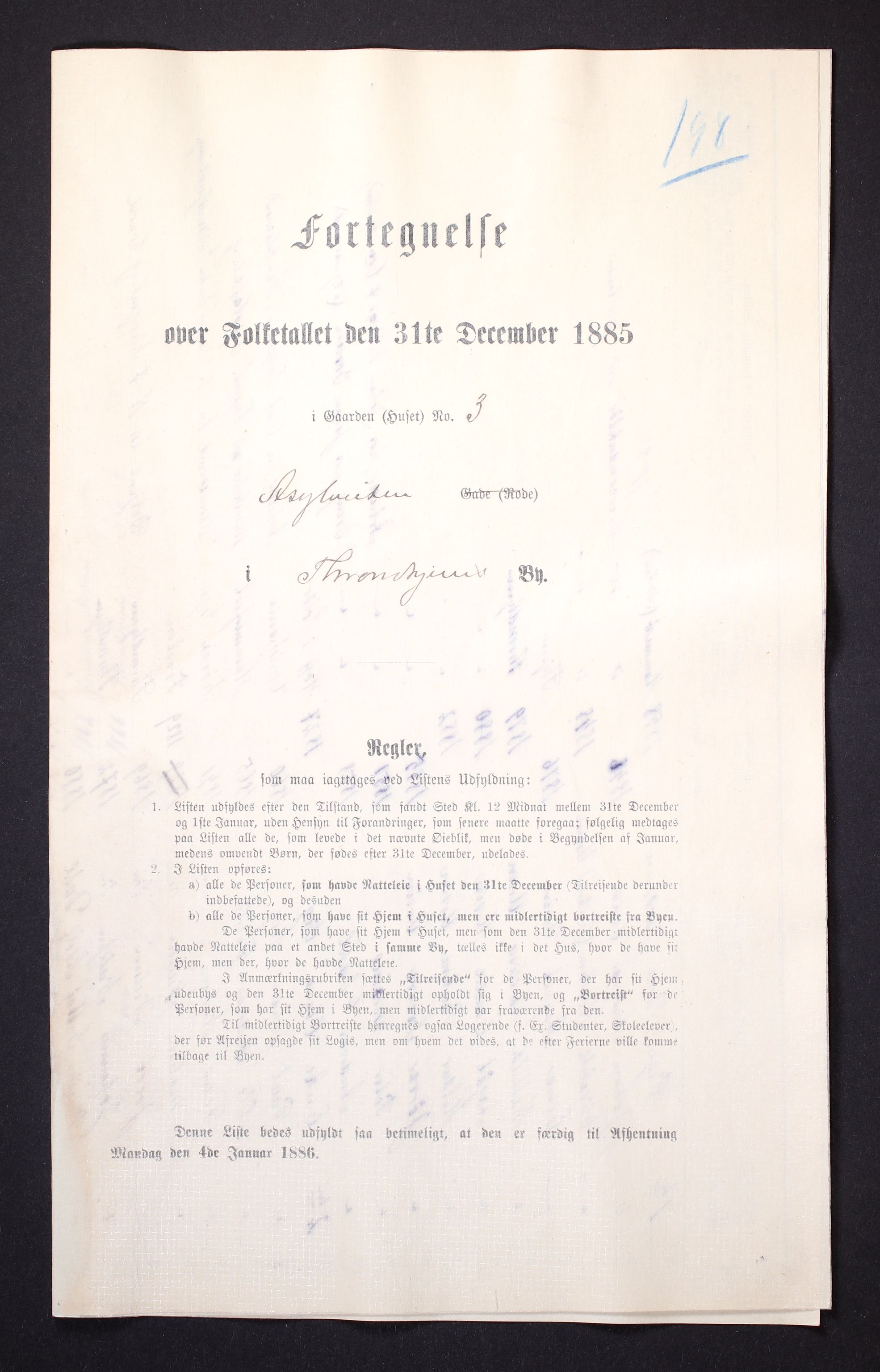 SAT, Folketelling 1885 for 1601 Trondheim kjøpstad, 1885, s. 2021