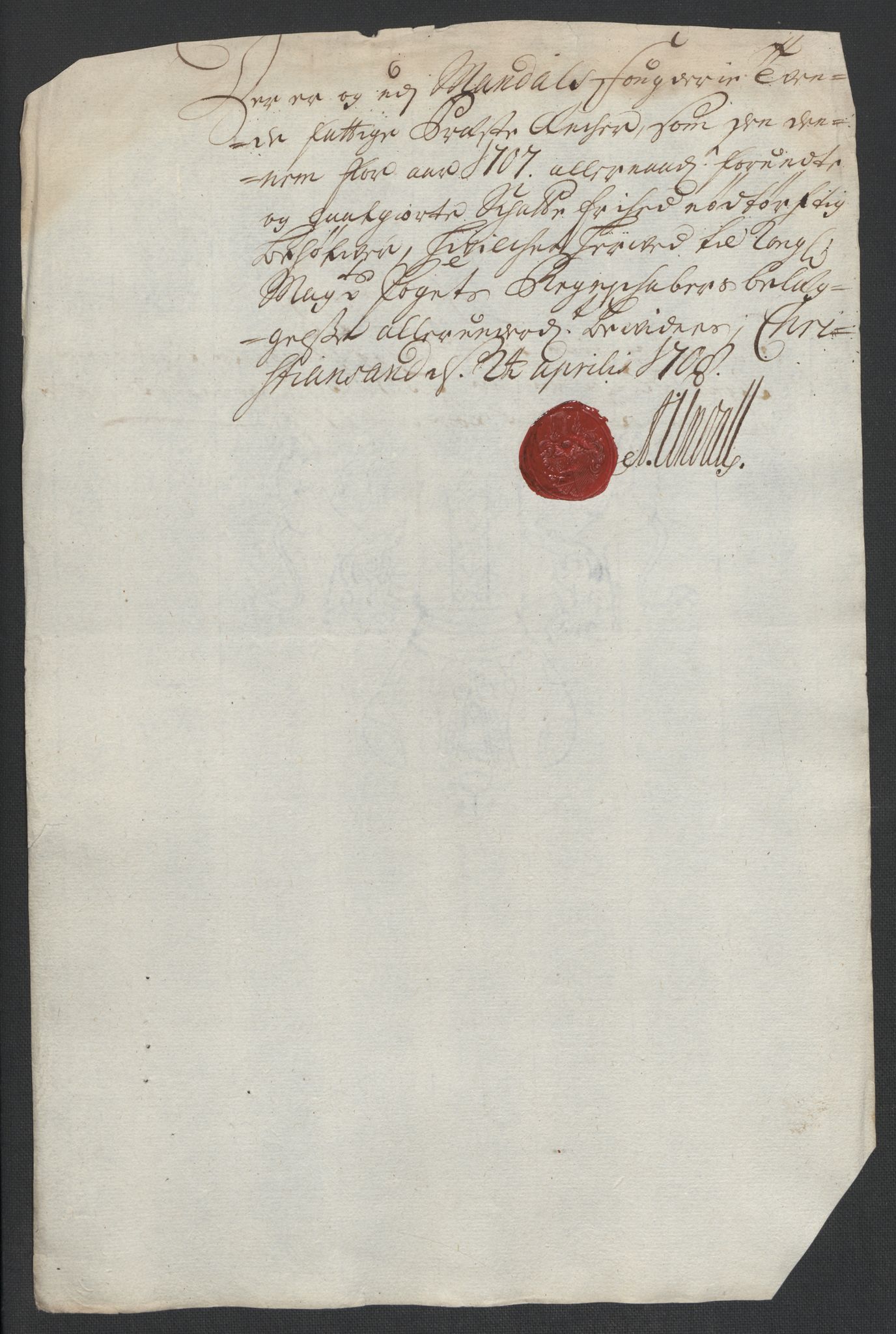 Rentekammeret inntil 1814, Reviderte regnskaper, Fogderegnskap, RA/EA-4092/R43/L2551: Fogderegnskap Lista og Mandal, 1705-1709, s. 541