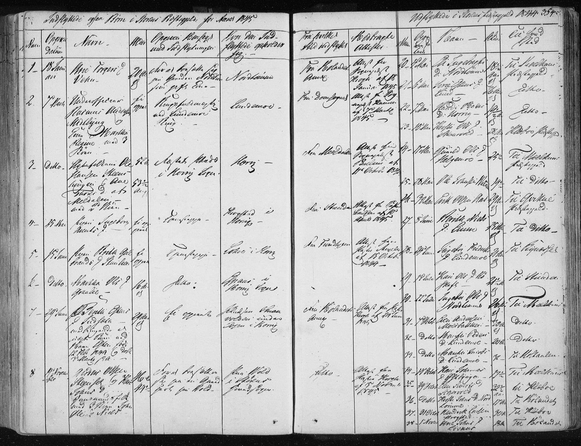 Ministerialprotokoller, klokkerbøker og fødselsregistre - Sør-Trøndelag, AV/SAT-A-1456/687/L0997: Ministerialbok nr. 687A05 /1, 1843-1848, s. 354