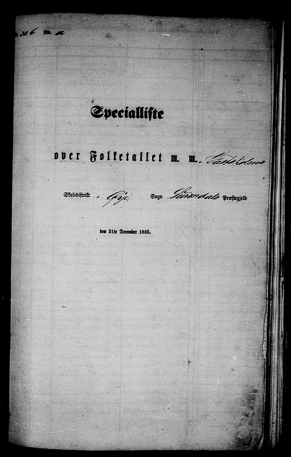 RA, Folketelling 1865 for 1566P Surnadal prestegjeld, 1865, s. 109