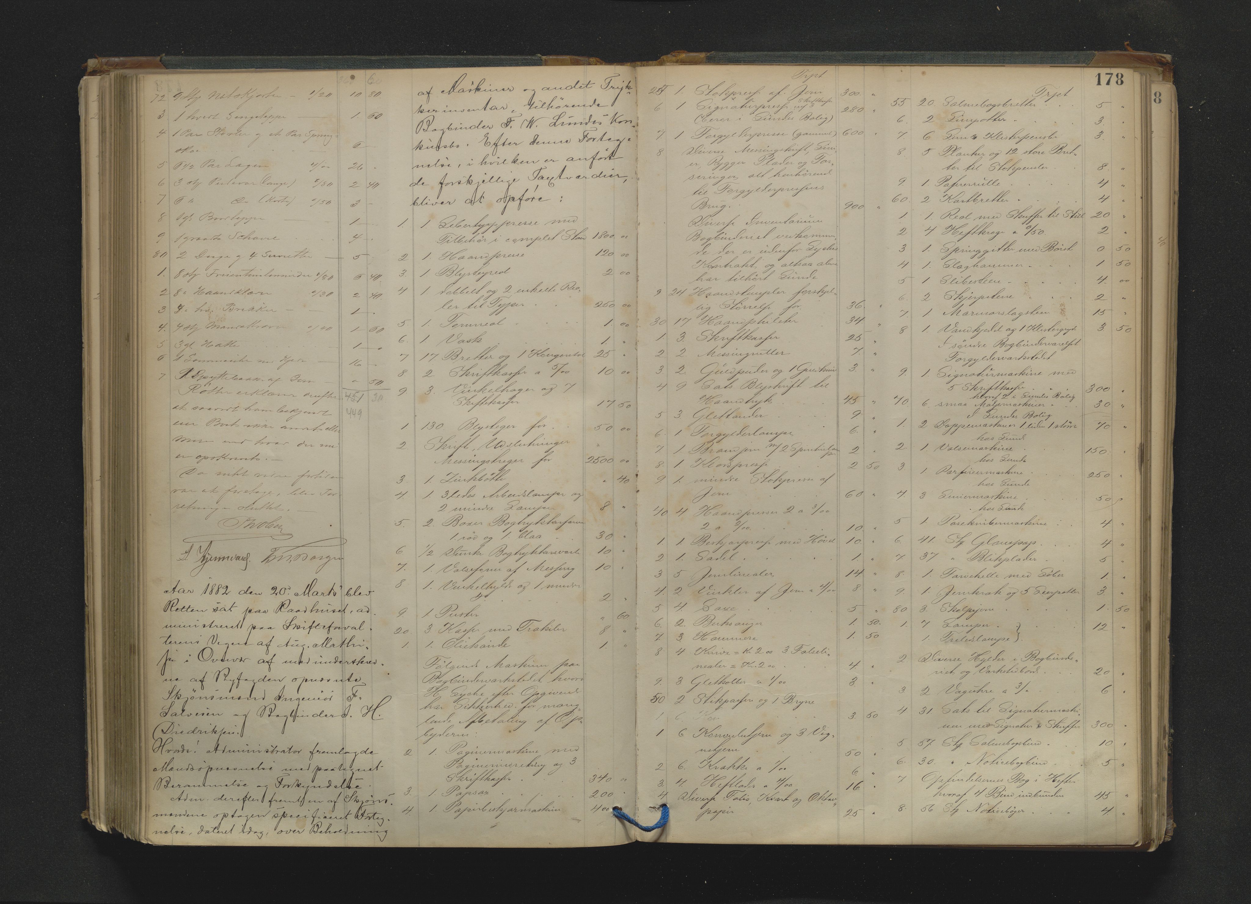 Drammen byfogd, AV/SAKO-A-222/H/Hb/Hbb/L0004: Registreringsprotokoll., 1878-1885, s. 178