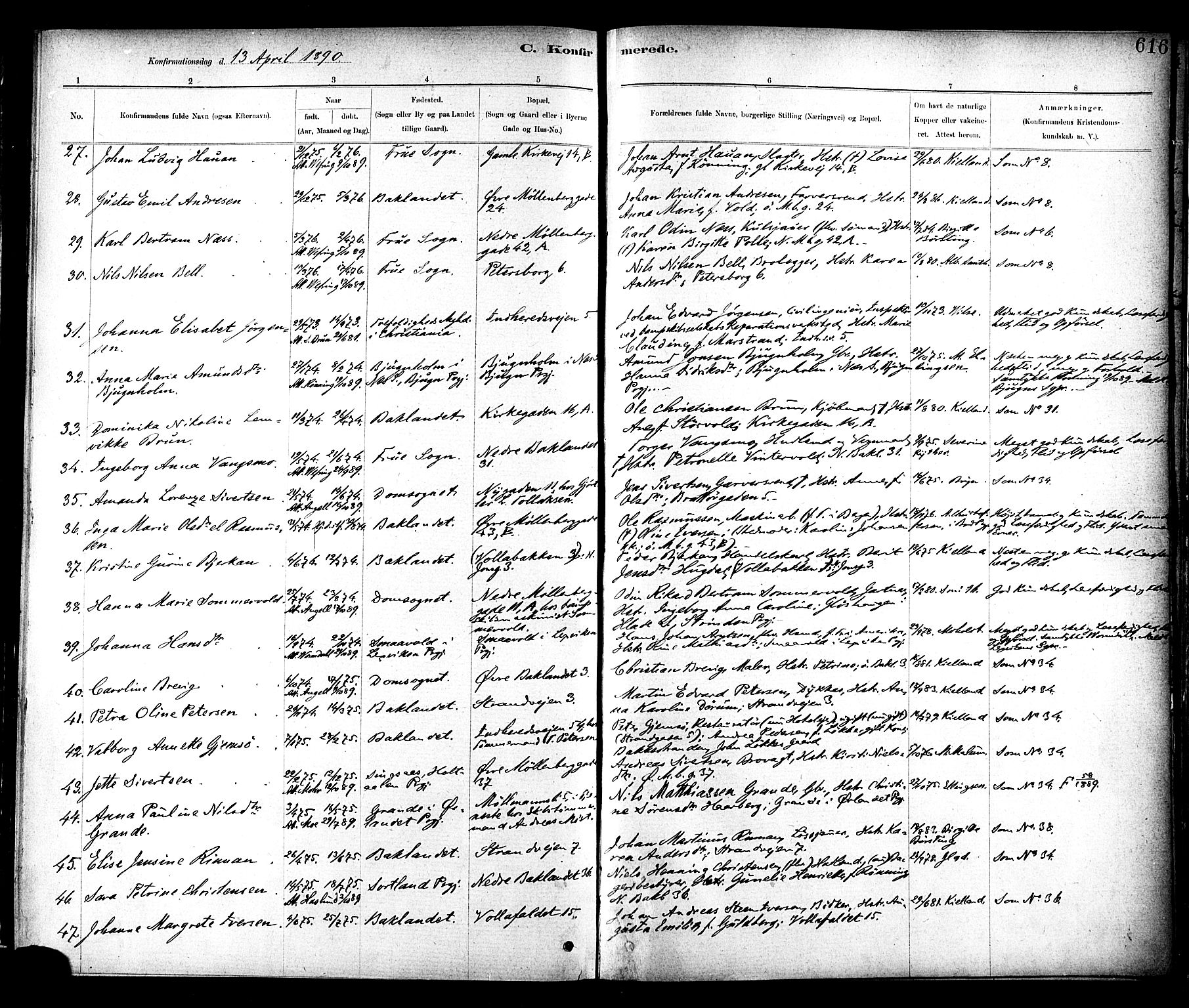 Ministerialprotokoller, klokkerbøker og fødselsregistre - Sør-Trøndelag, SAT/A-1456/604/L0188: Ministerialbok nr. 604A09, 1878-1892, s. 616