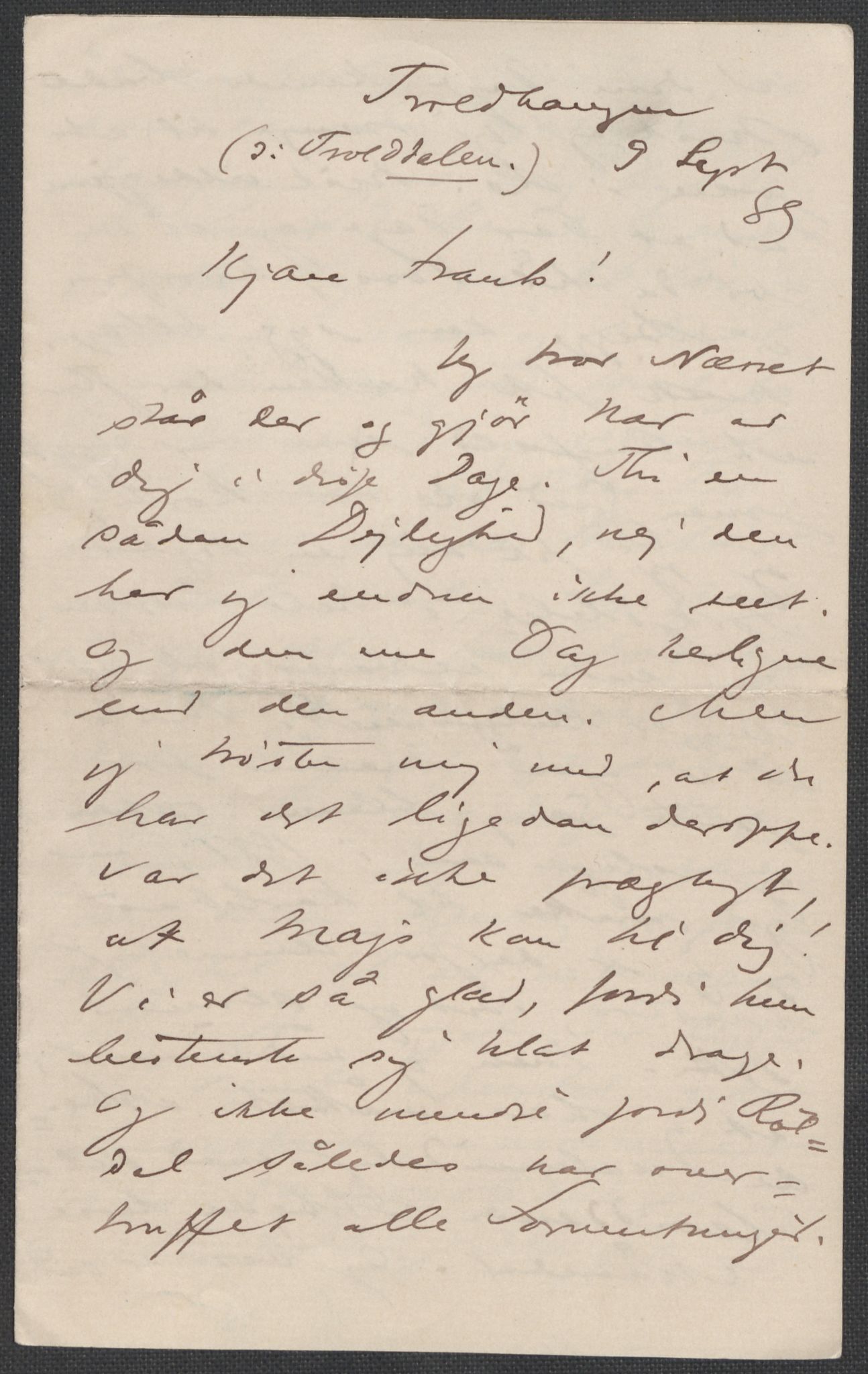 Beyer, Frants, RA/PA-0132/F/L0001: Brev fra Edvard Grieg til Frantz Beyer og "En del optegnelser som kan tjene til kommentar til brevene" av Marie Beyer, 1872-1907, s. 312