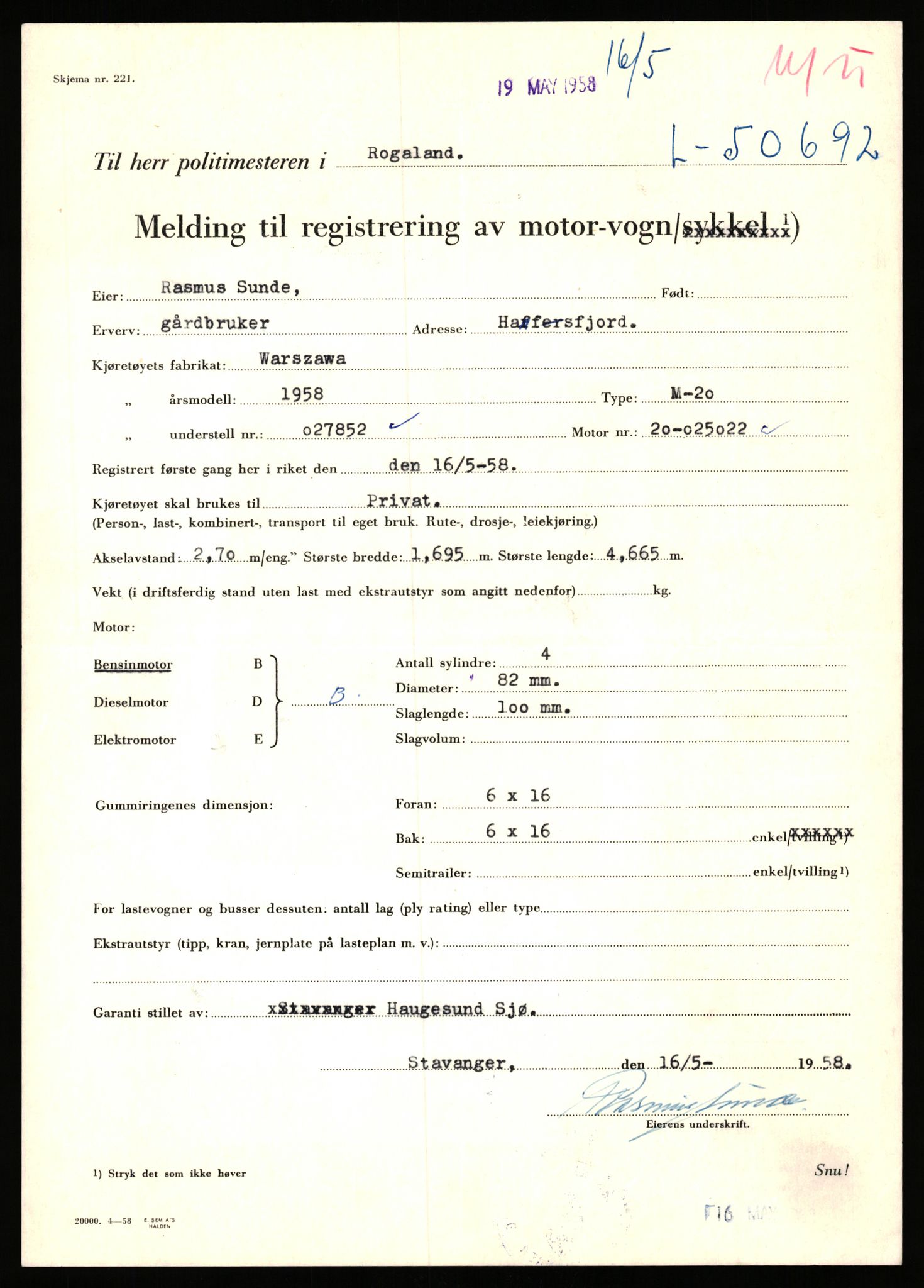 Stavanger trafikkstasjon, AV/SAST-A-101942/0/F/L0050: L-50600 - L-51299, 1930-1971, s. 301