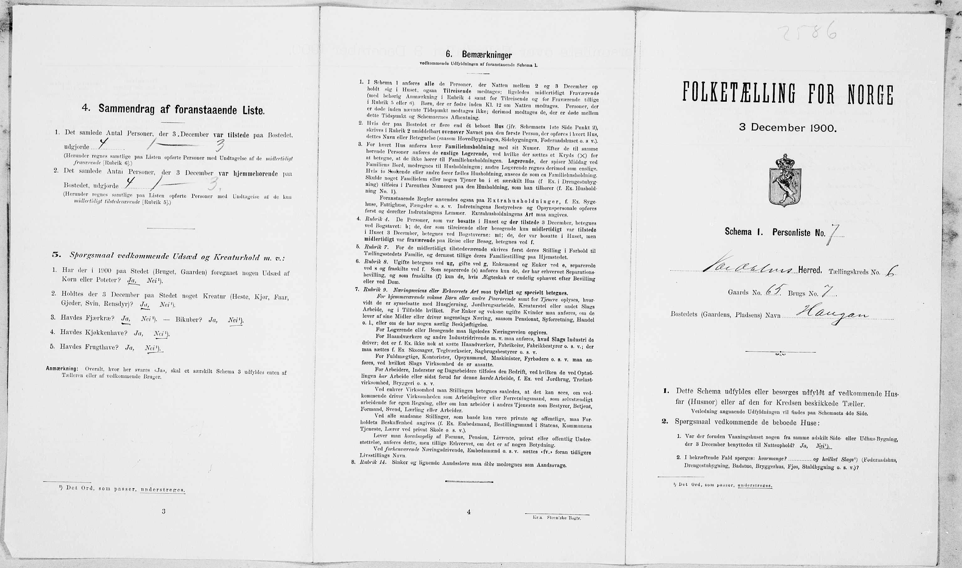 SAT, Folketelling 1900 for 1721 Verdal herred, 1900, s. 949