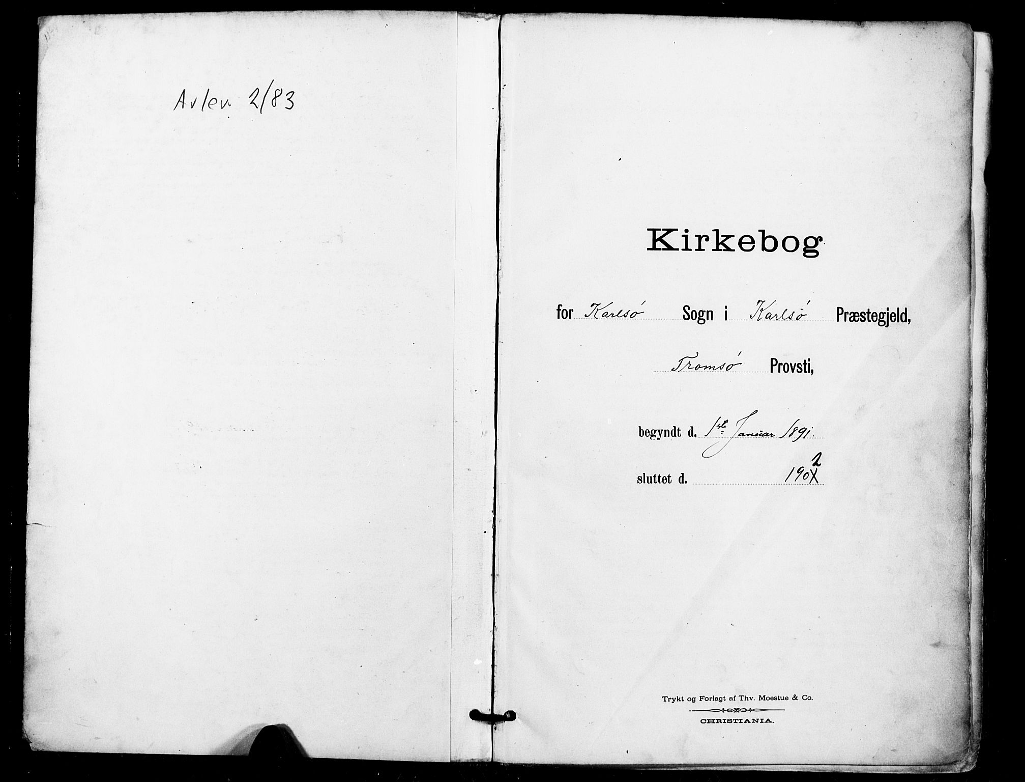 SATØ, Karlsøy sokneprestembete, SATØ/S-1299/H/Ha/Haa/L0007kirkeMinisterialbok nr. 7, 1891-1902