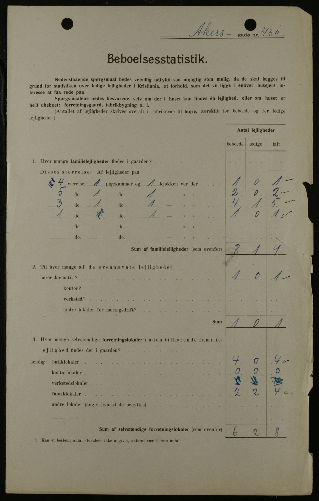 OBA, Kommunal folketelling 1.2.1908 for Kristiania kjøpstad, 1908, s. 826