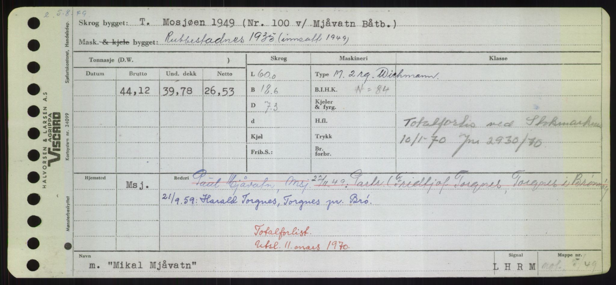 Sjøfartsdirektoratet med forløpere, Skipsmålingen, RA/S-1627/H/Hd/L0024: Fartøy, M-Mim, s. 569