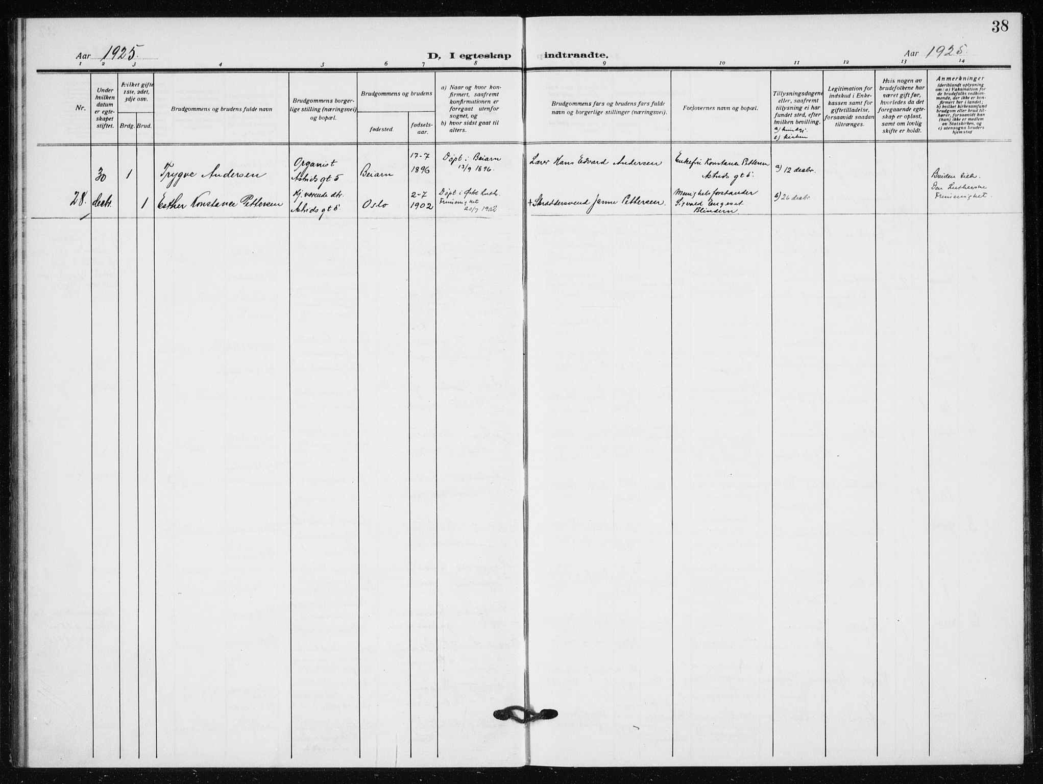 Hauge prestekontor Kirkebøker, AV/SAO-A-10849/F/Fa/L0003: Ministerialbok nr. 3, 1917-1938, s. 38