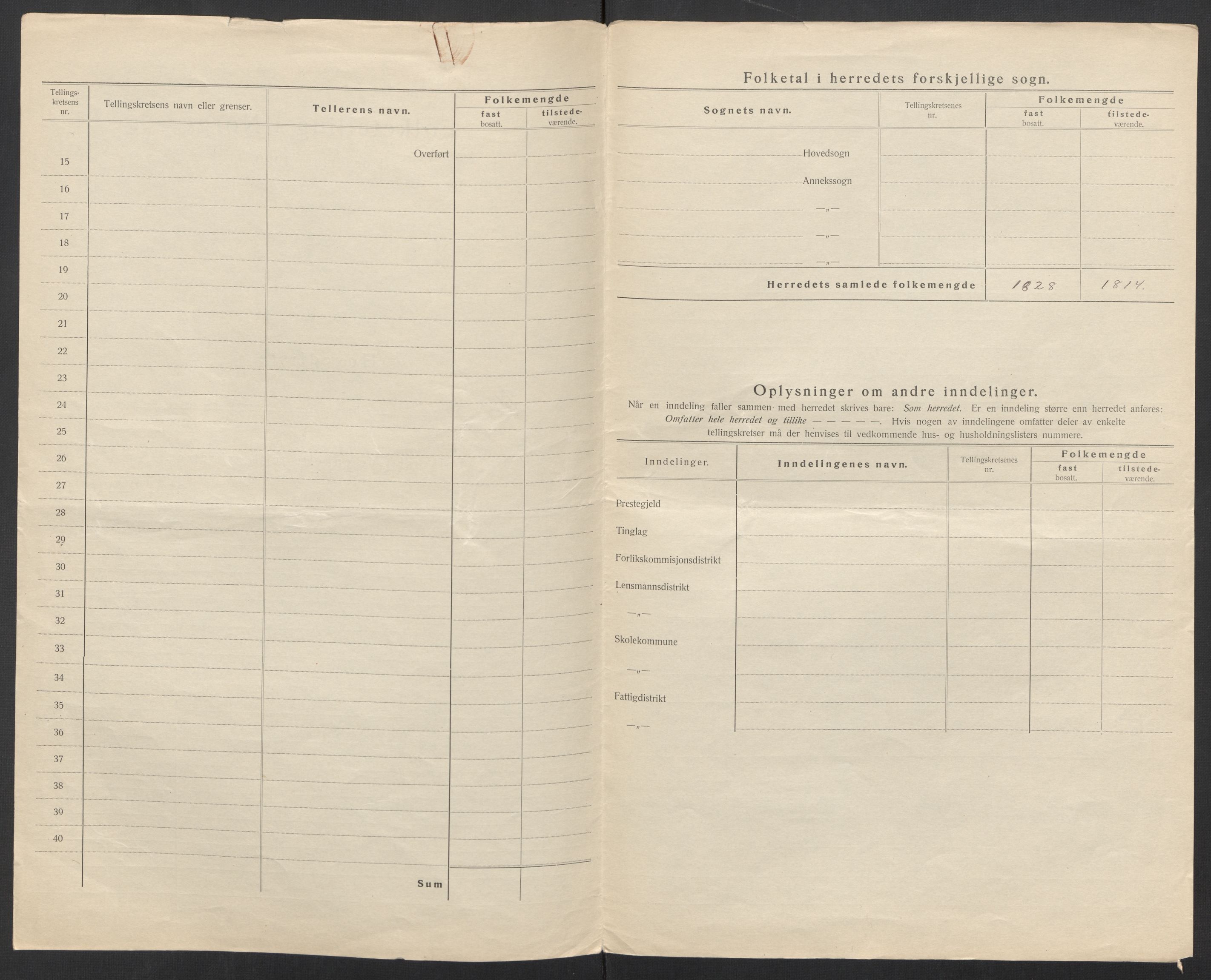 SAT, Folketelling 1920 for 1821 Stamnes herred, 1920, s. 4