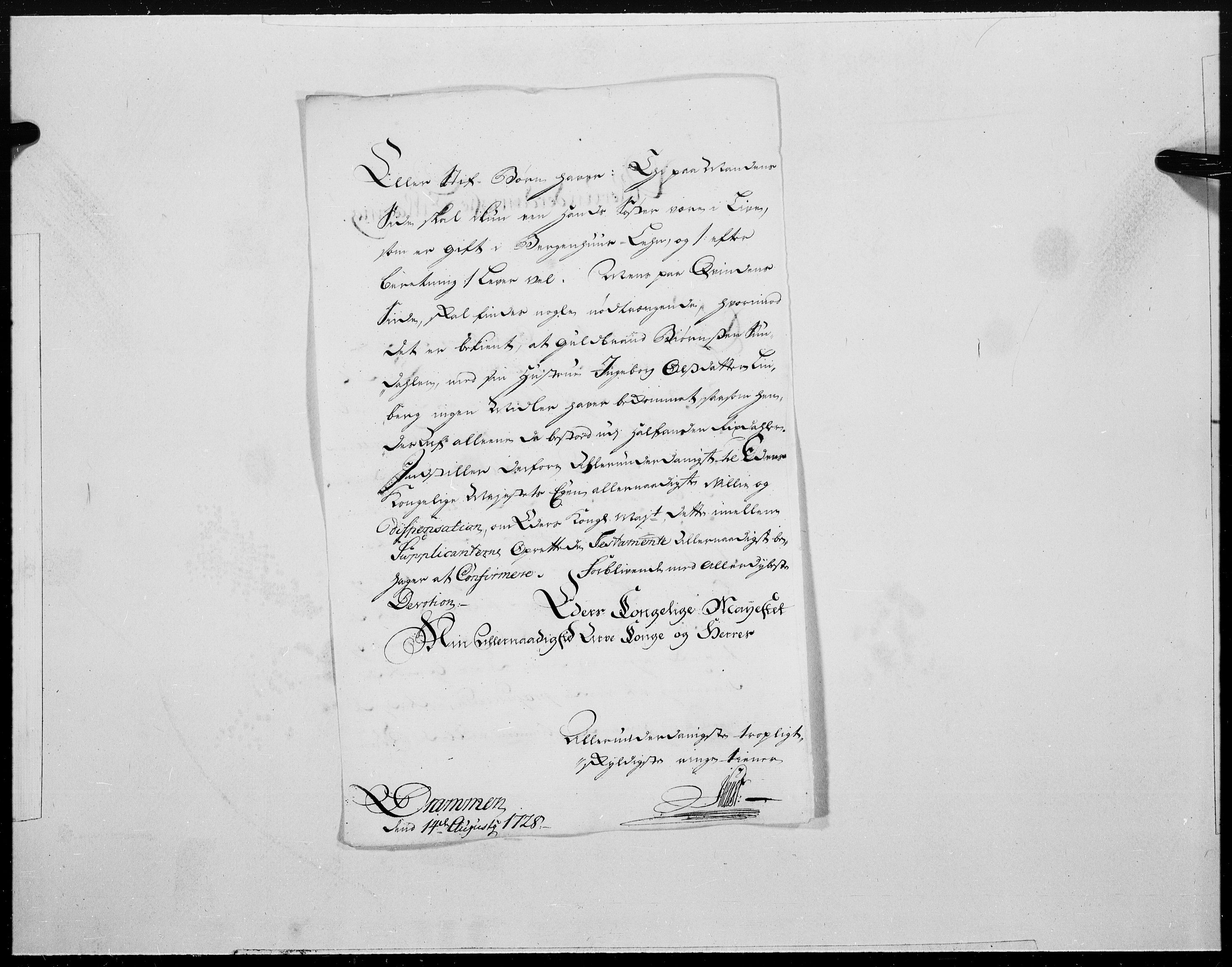 Danske Kanselli 1572-1799, AV/RA-EA-3023/F/Fc/Fcc/Fcca/L0103: Norske innlegg 1572-1799, 1728, s. 94