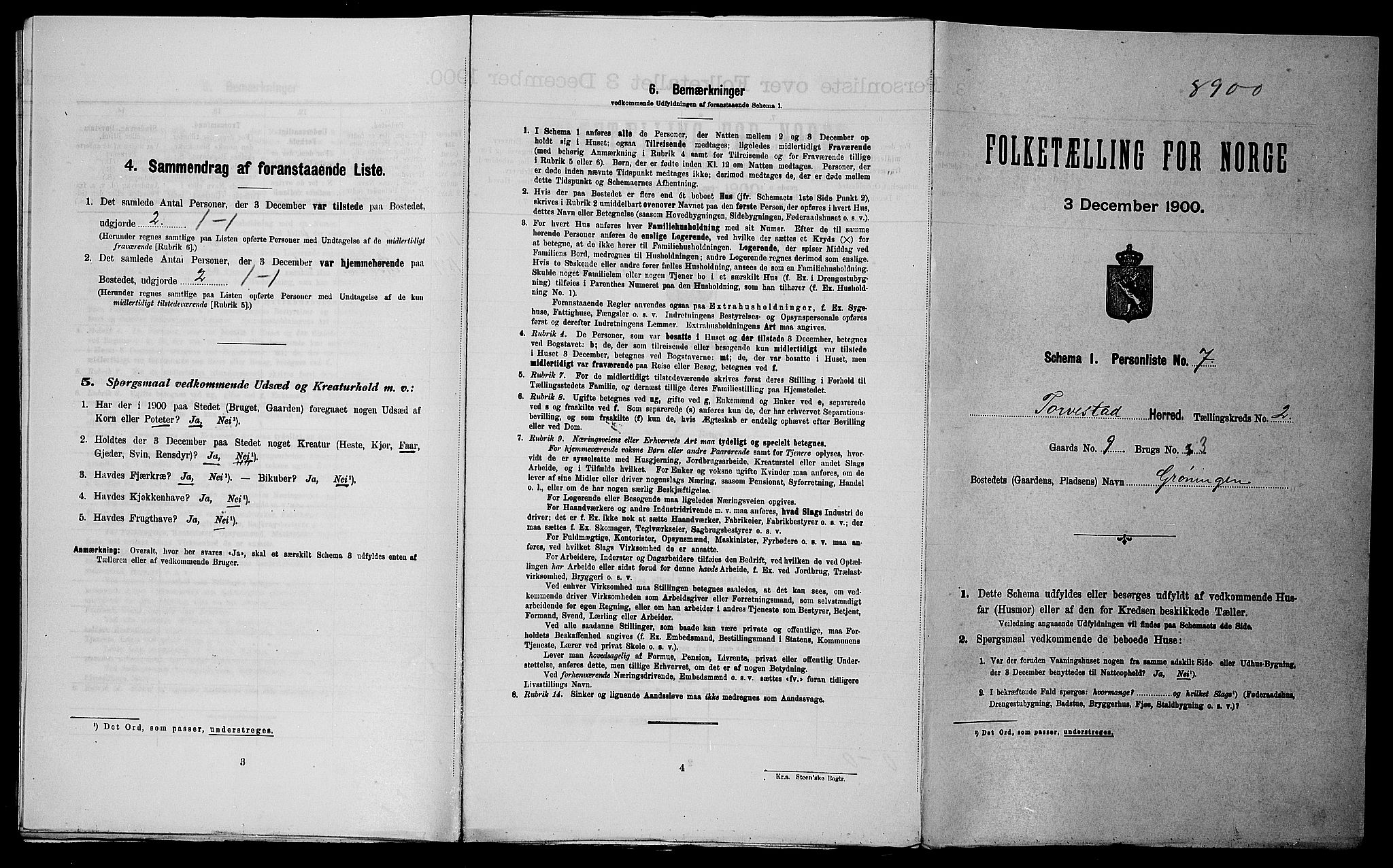 SAST, Folketelling 1900 for 1152 Torvastad herred, 1900, s. 256