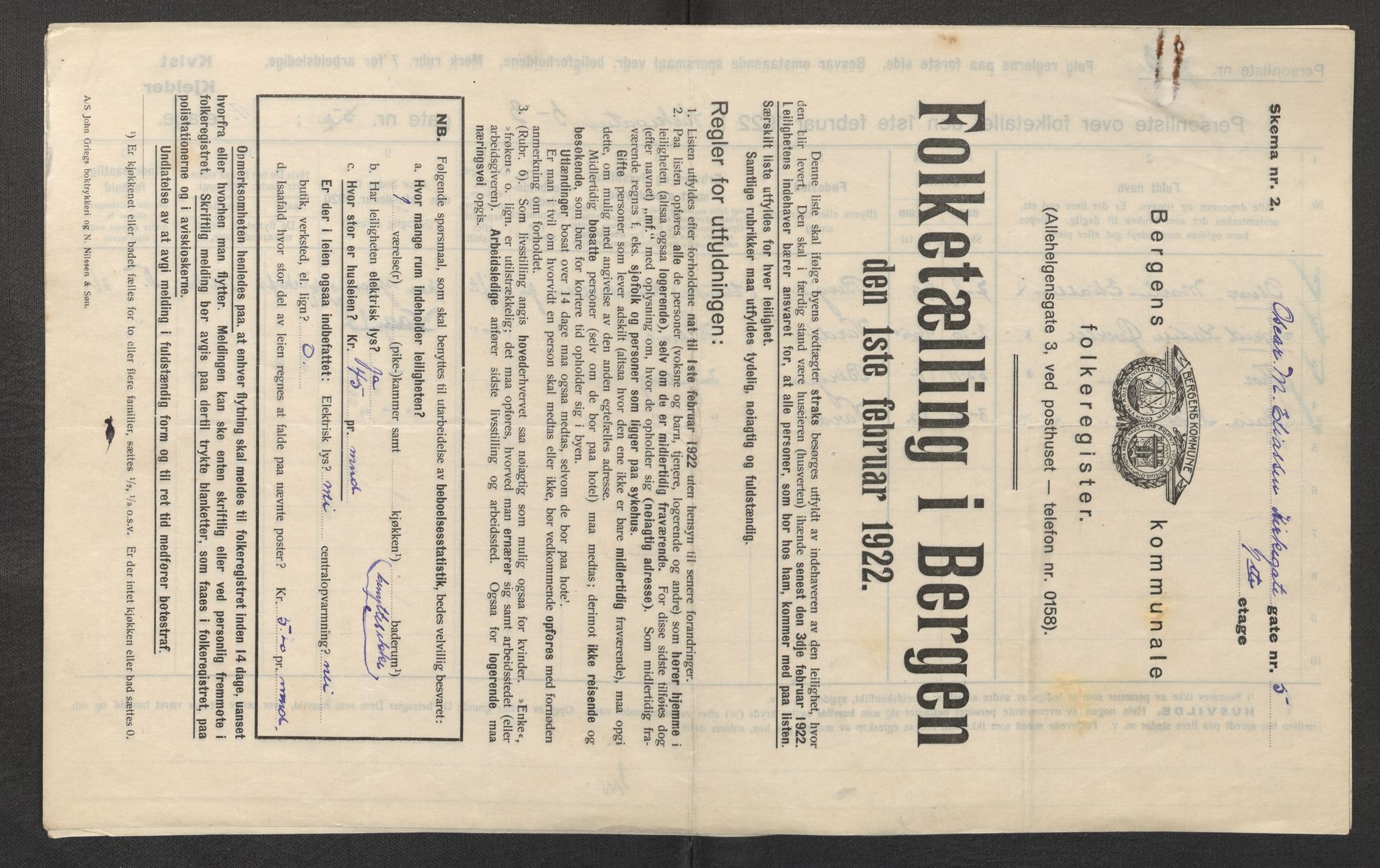 SAB, Kommunal folketelling 1922 for Bergen kjøpstad, 1922, s. 18062