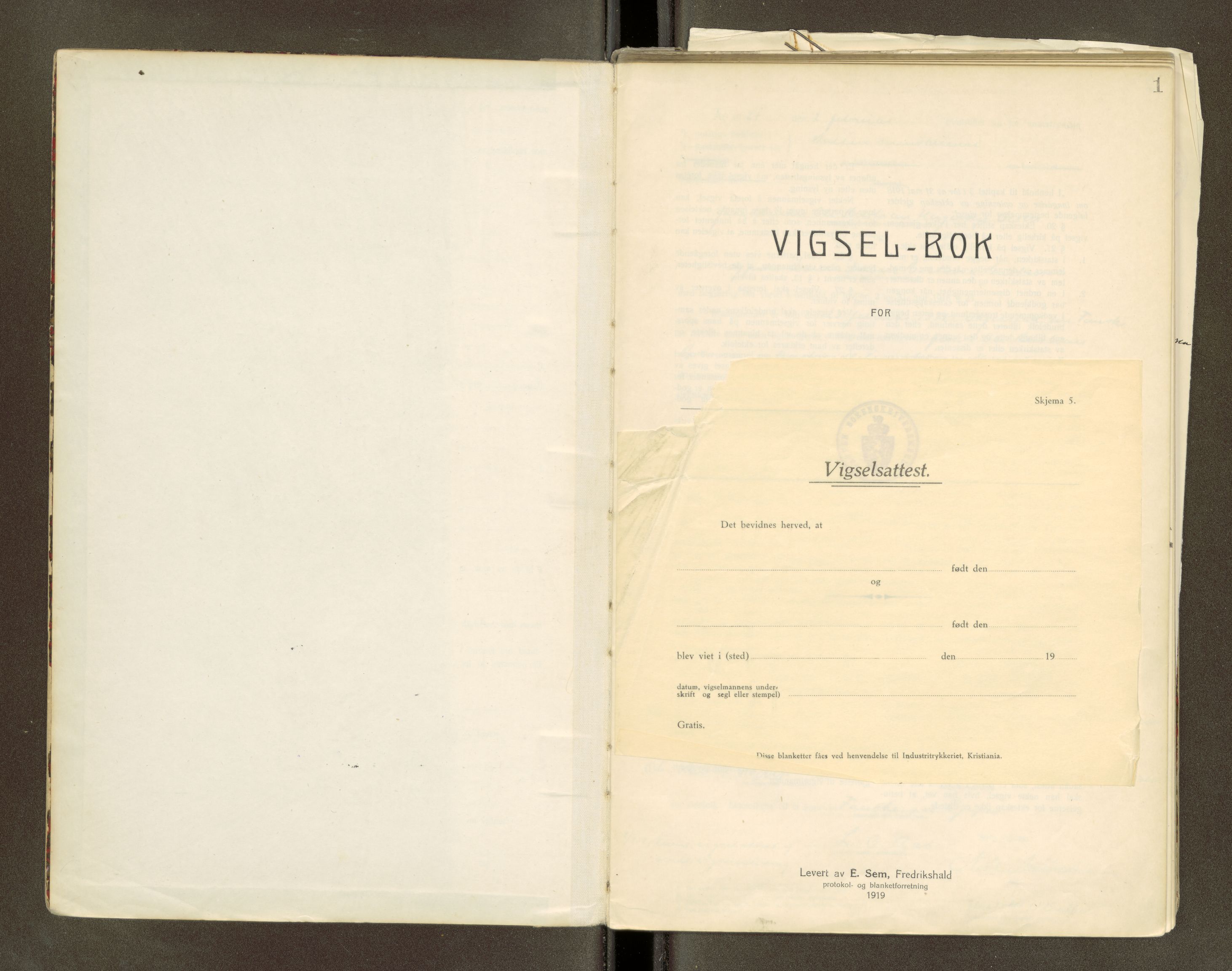 Salten sorenskriveri, SAT/A-4578/1/6/6D/L0001: Vigselsbok, 1921-1942