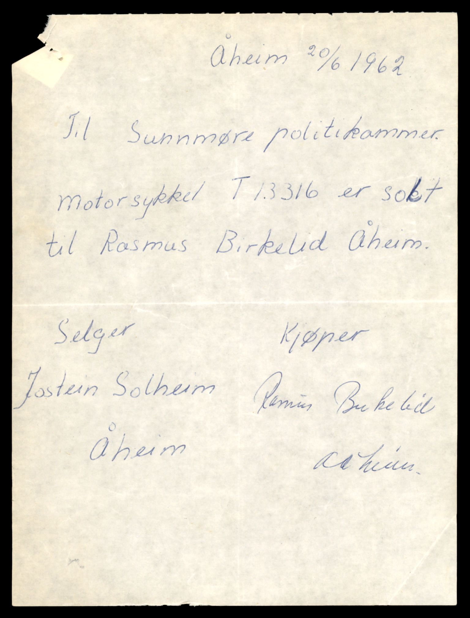 Møre og Romsdal vegkontor - Ålesund trafikkstasjon, AV/SAT-A-4099/F/Fe/L0038: Registreringskort for kjøretøy T 13180 - T 13360, 1927-1998, s. 2285