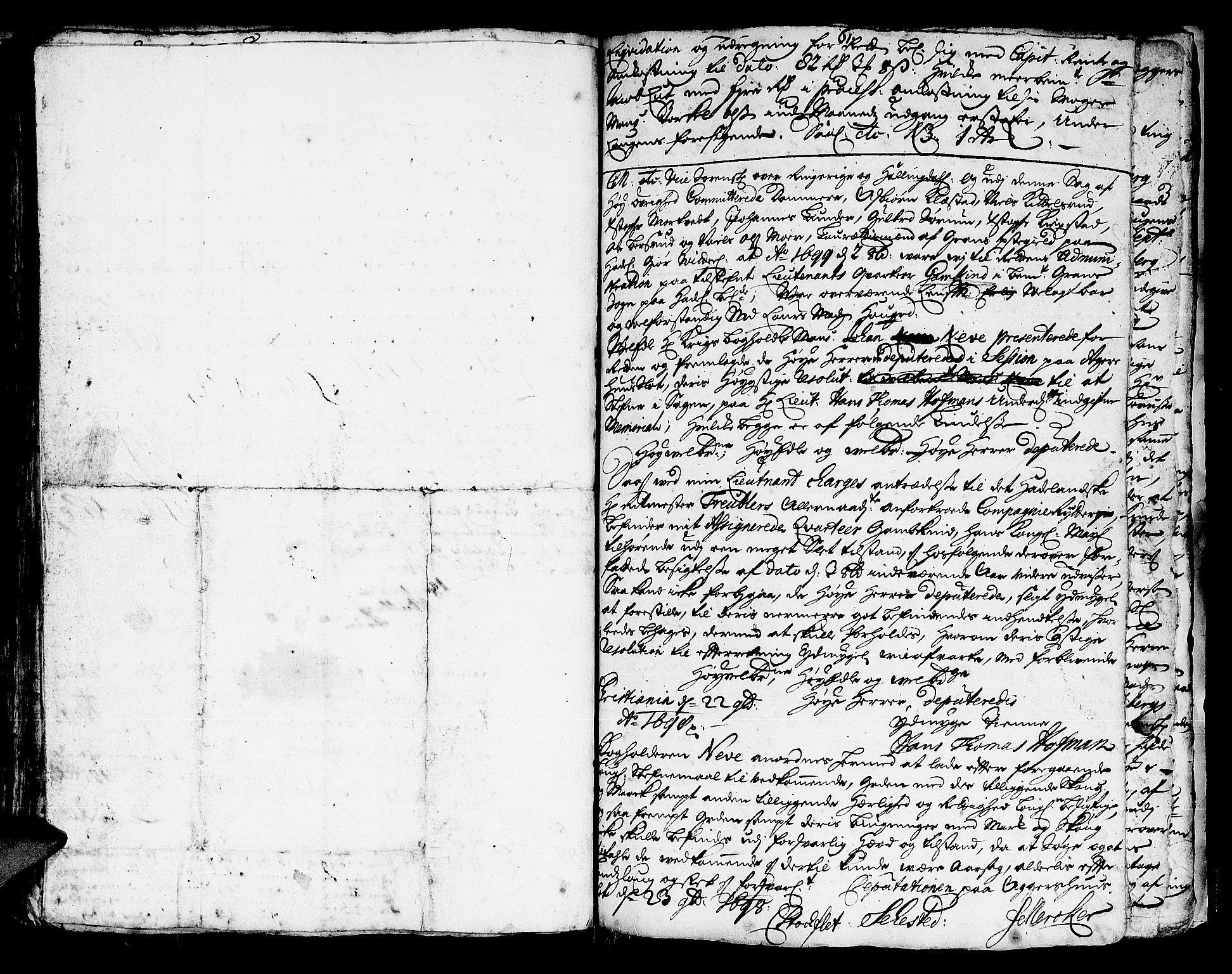 Ringerike og Hallingdal sorenskriveri, SAKO/A-81/H/Ha/L0002: Skifteprotokoll, 1698-1701, s. 60b-61a