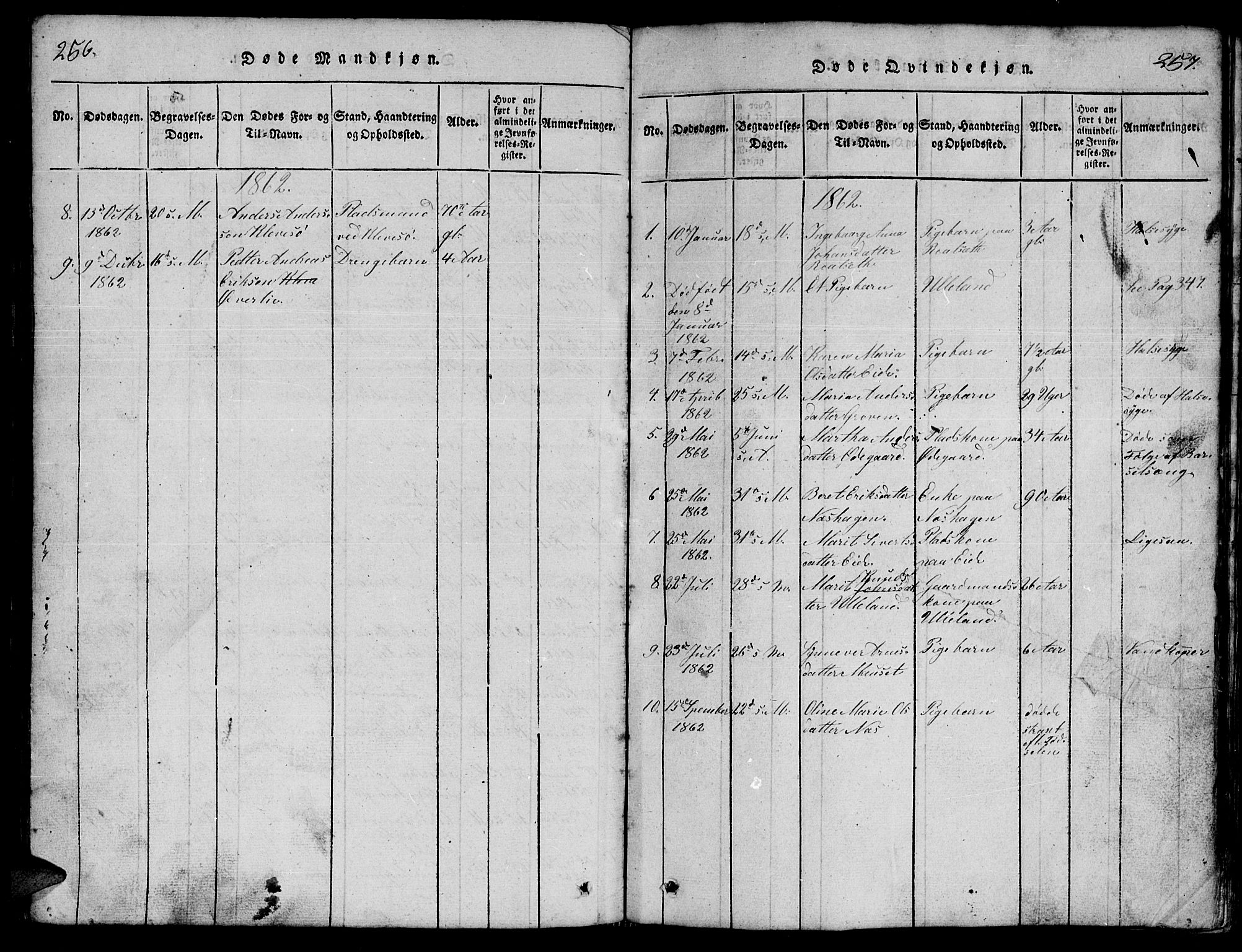 Ministerialprotokoller, klokkerbøker og fødselsregistre - Møre og Romsdal, AV/SAT-A-1454/557/L0683: Klokkerbok nr. 557C01, 1818-1862, s. 256-257