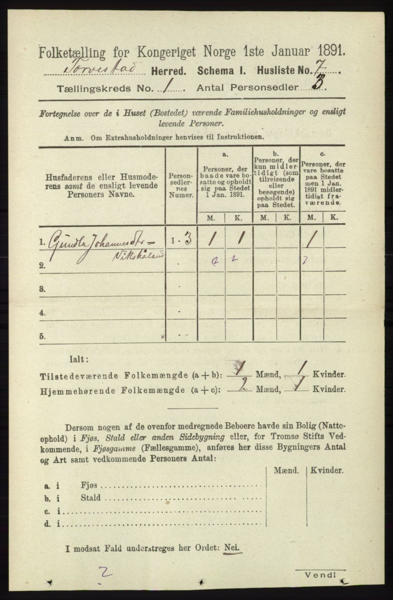 RA, Folketelling 1891 for 1152 Torvastad herred, 1891, s. 24