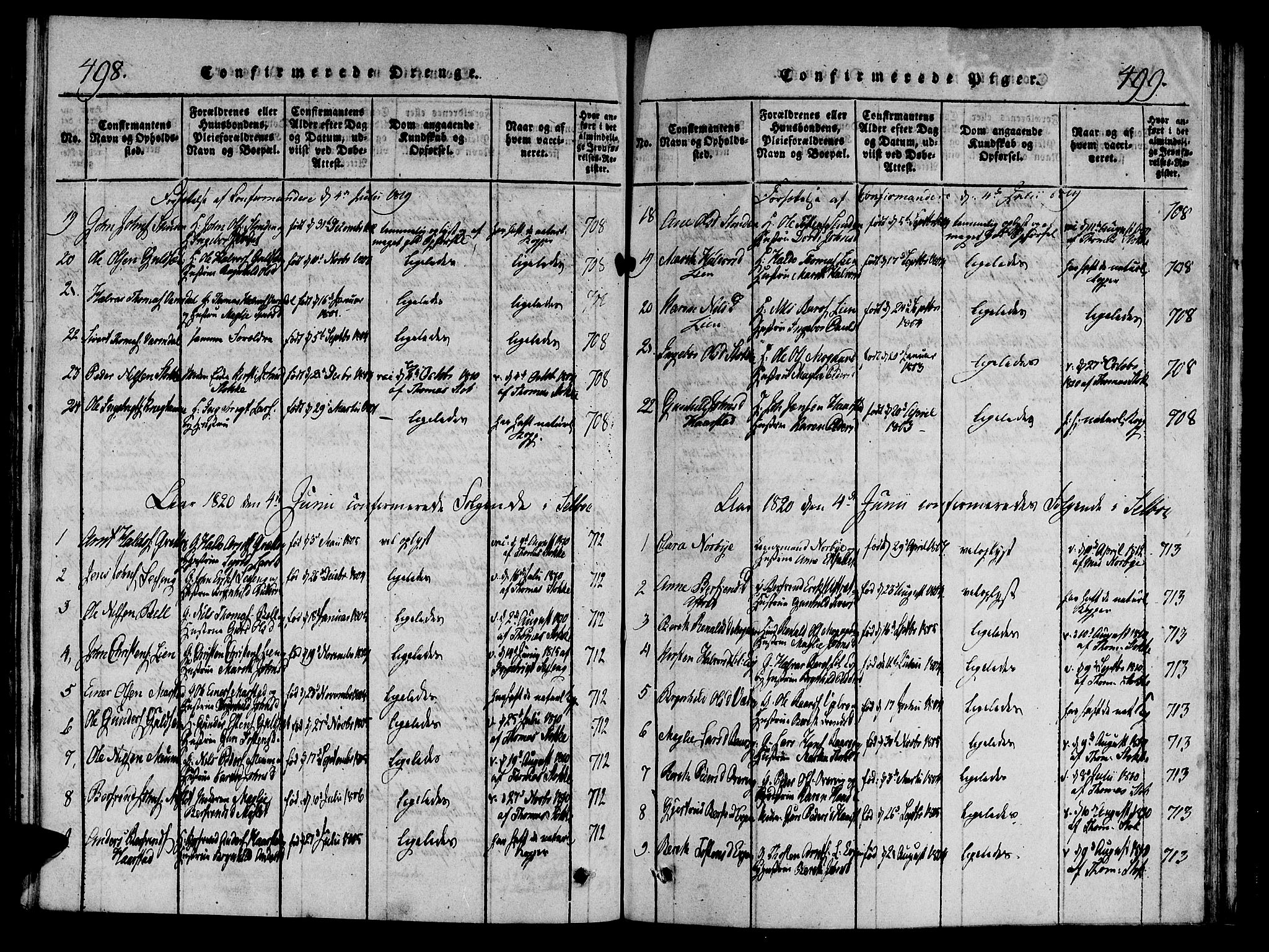 Ministerialprotokoller, klokkerbøker og fødselsregistre - Sør-Trøndelag, SAT/A-1456/695/L1141: Ministerialbok nr. 695A04 /1, 1816-1824, s. 498-499