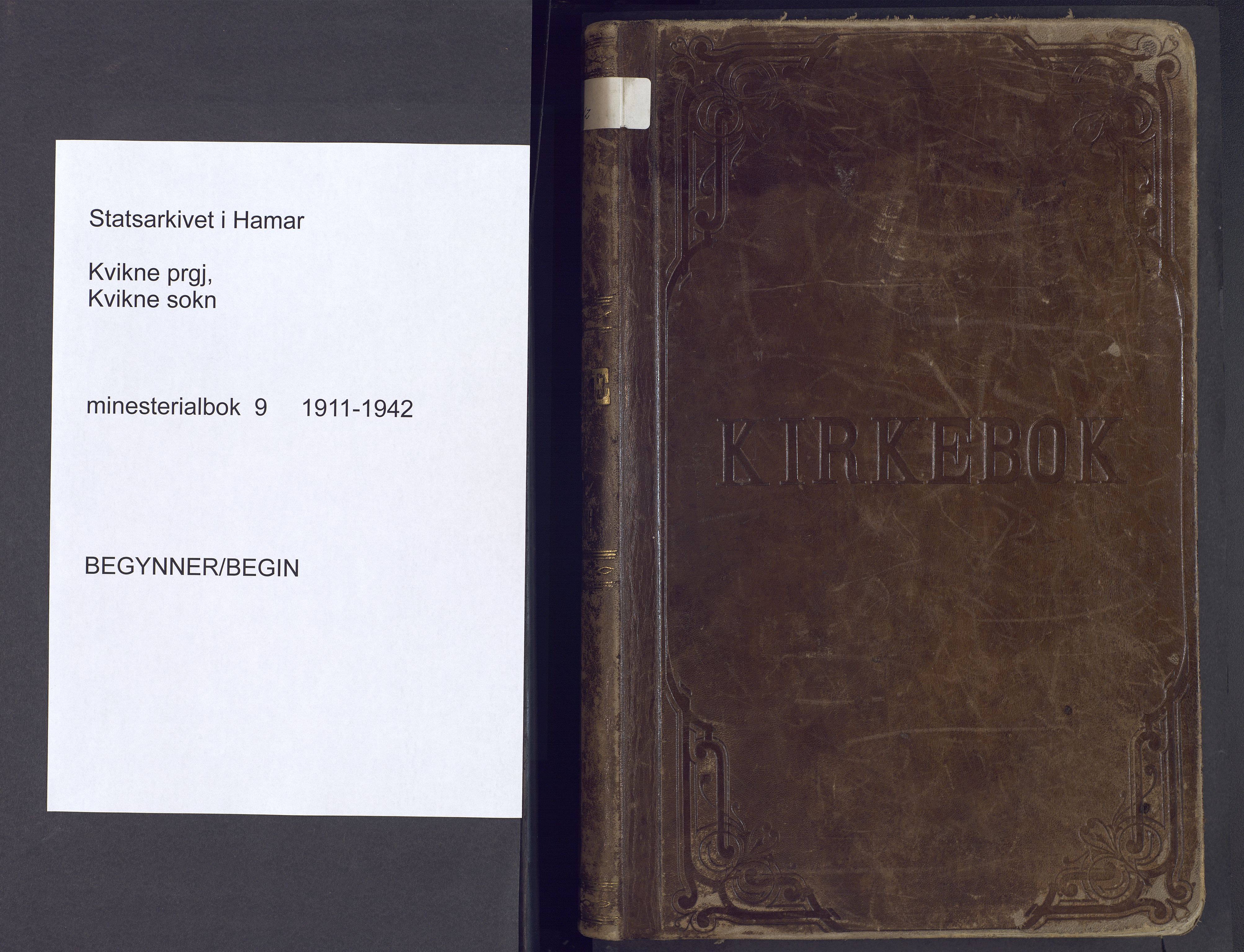 Kvikne prestekontor, SAH/PREST-064/H/Ha/Haa/L0009: Ministerialbok nr. 9, 1911-1942