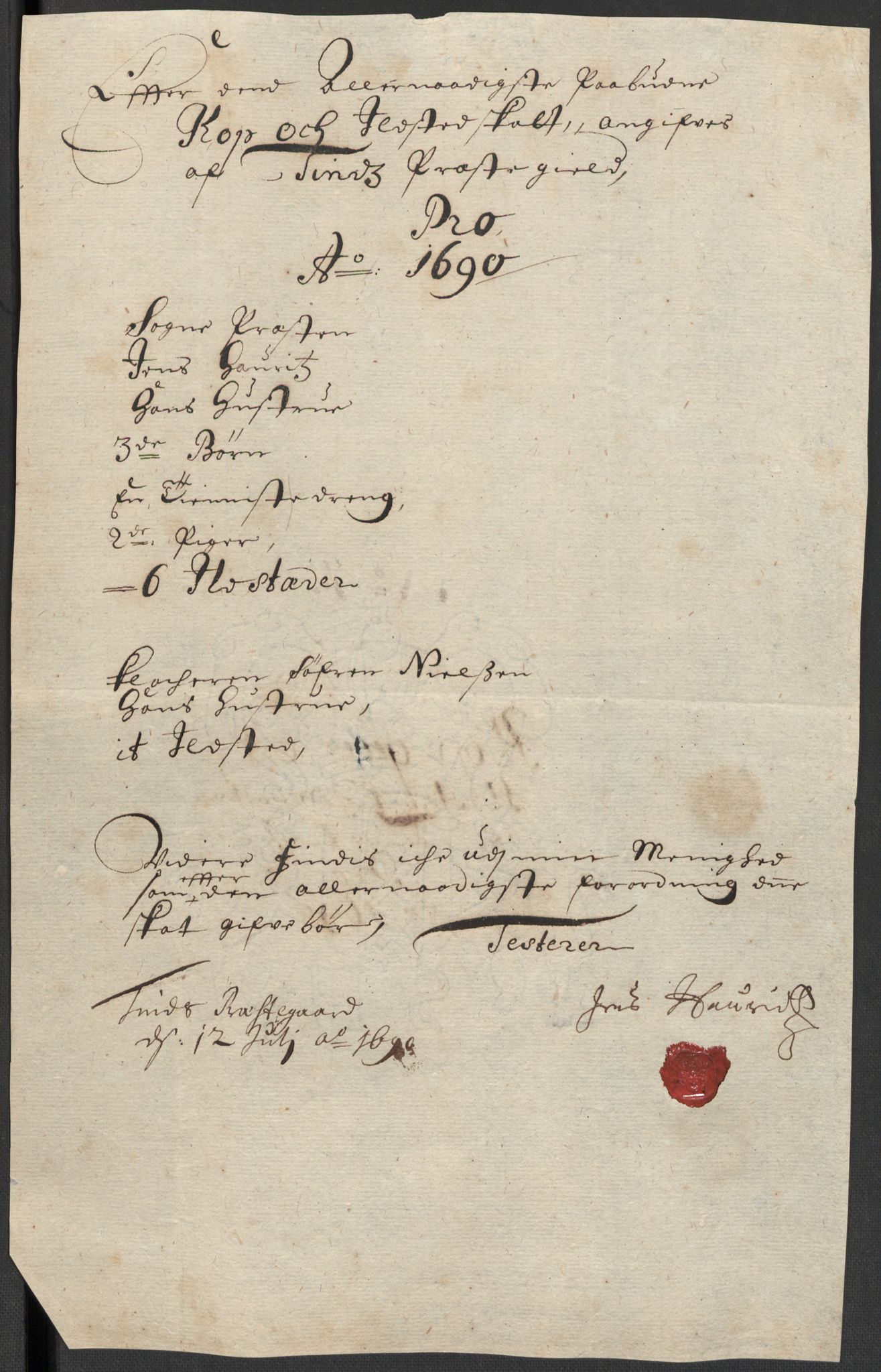 Rentekammeret inntil 1814, Reviderte regnskaper, Fogderegnskap, AV/RA-EA-4092/R35/L2089: Fogderegnskap Øvre og Nedre Telemark, 1690-1692, s. 135