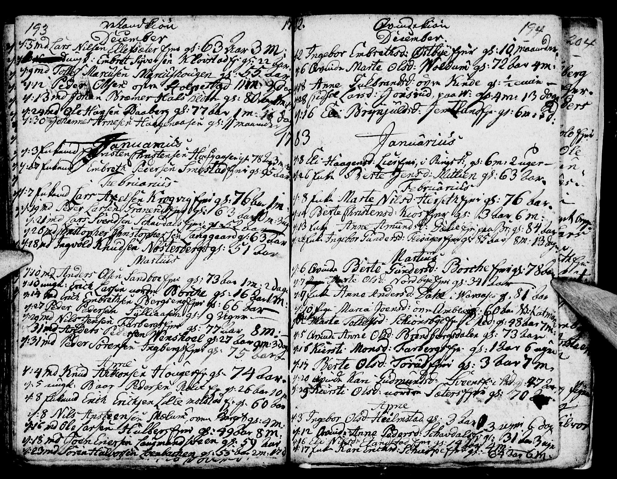 Ringsaker prestekontor, AV/SAH-PREST-014/I/Ia/L0005/0003: Kladd til kirkebok nr. 5.3, 1780-1784, s. 193-194