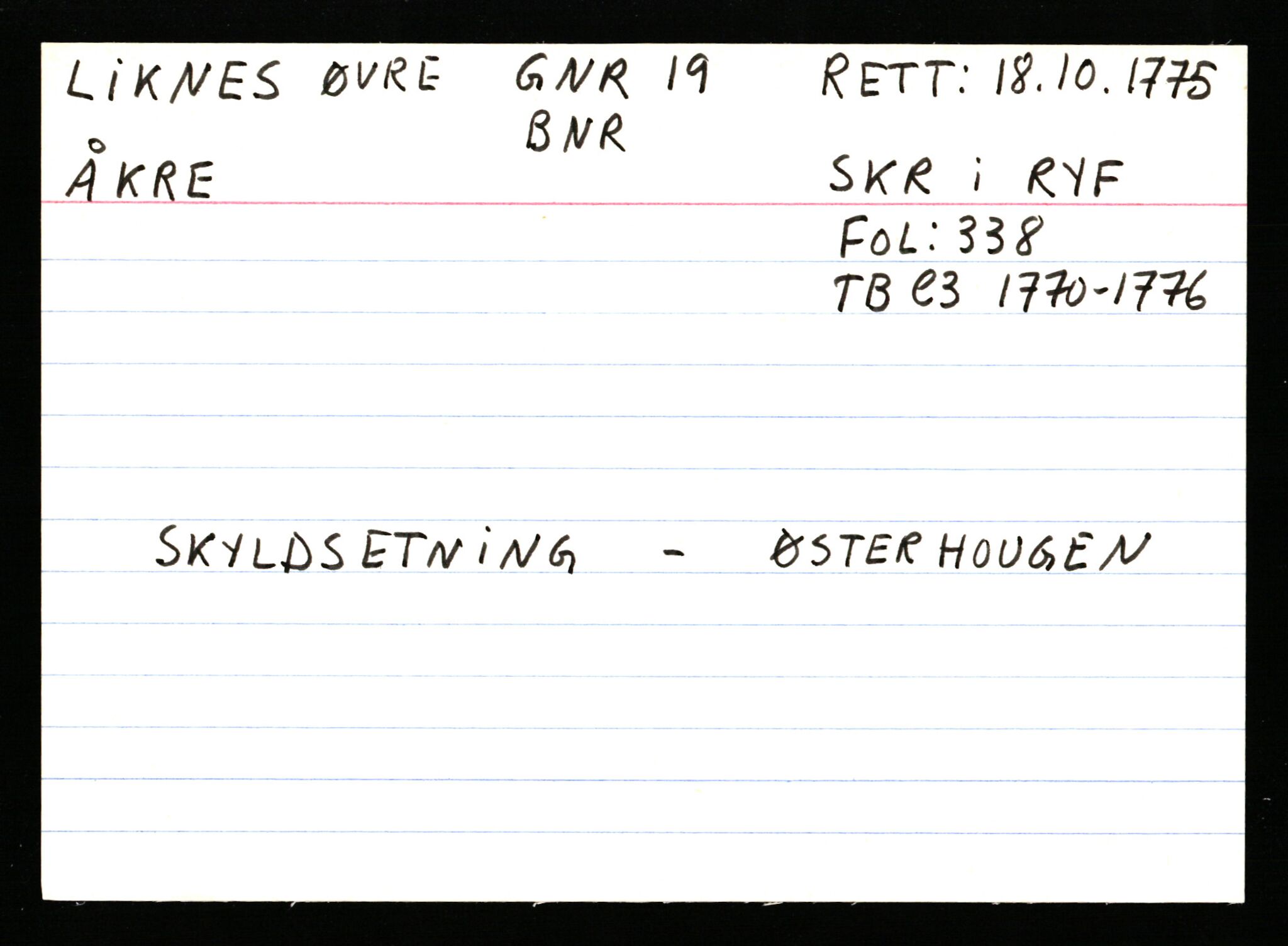 Statsarkivet i Stavanger, AV/SAST-A-101971/03/Y/Ym/L0035: Åstedskort sortert etter gårdsnavn: Leiranger - Lindanger, 1600-1950, s. 456