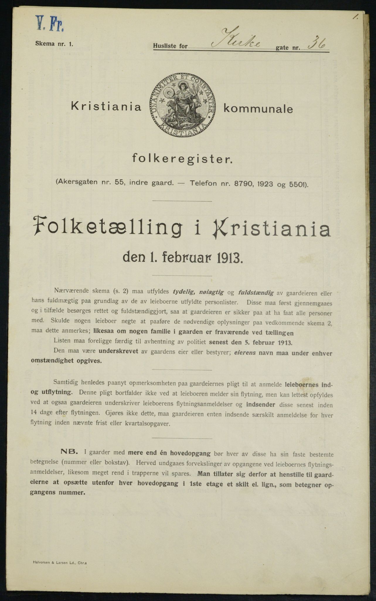 OBA, Kommunal folketelling 1.2.1913 for Kristiania, 1913, s. 49728