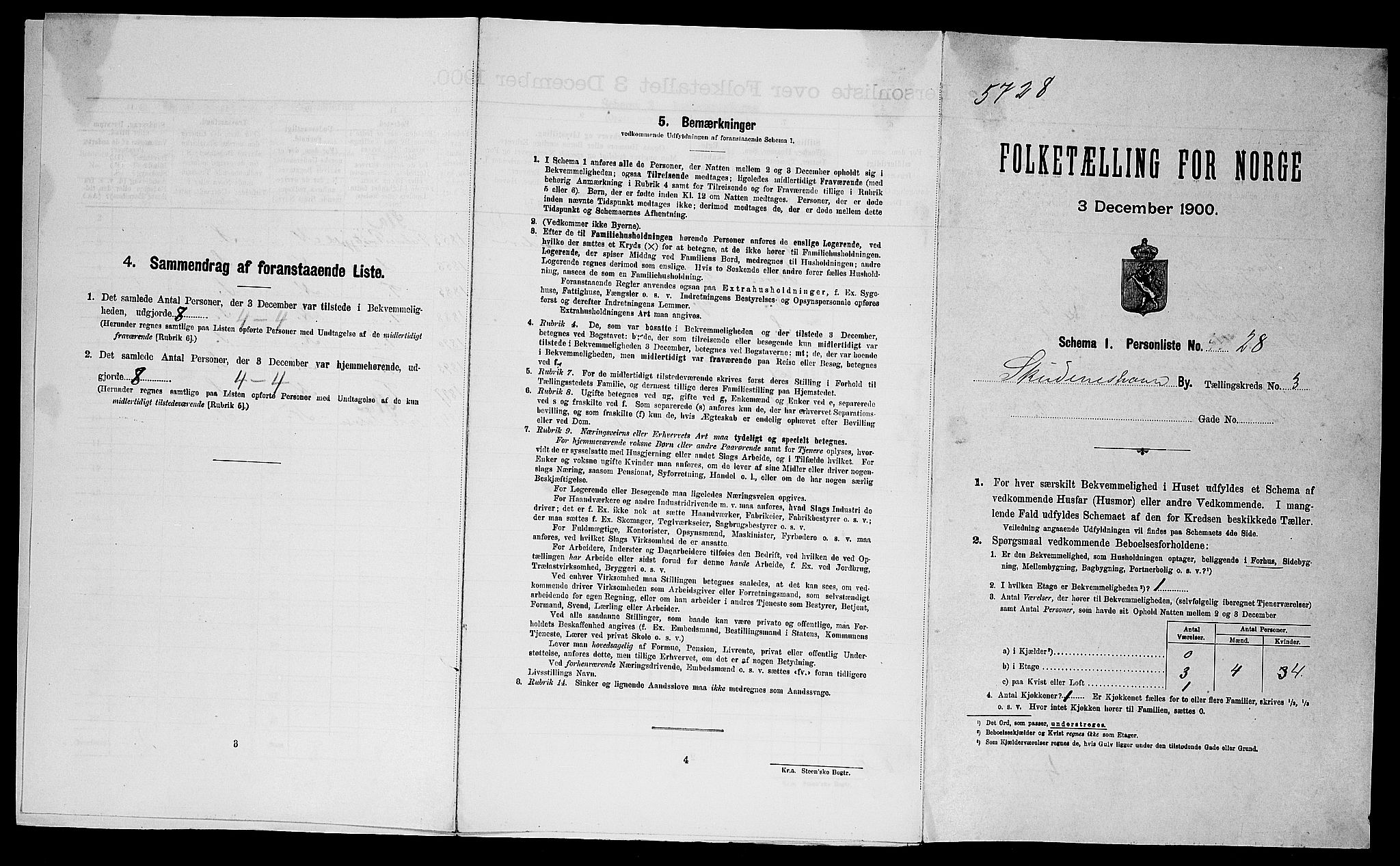 SAST, Folketelling 1900 for 1104 Skudeneshavn ladested, 1900, s. 665
