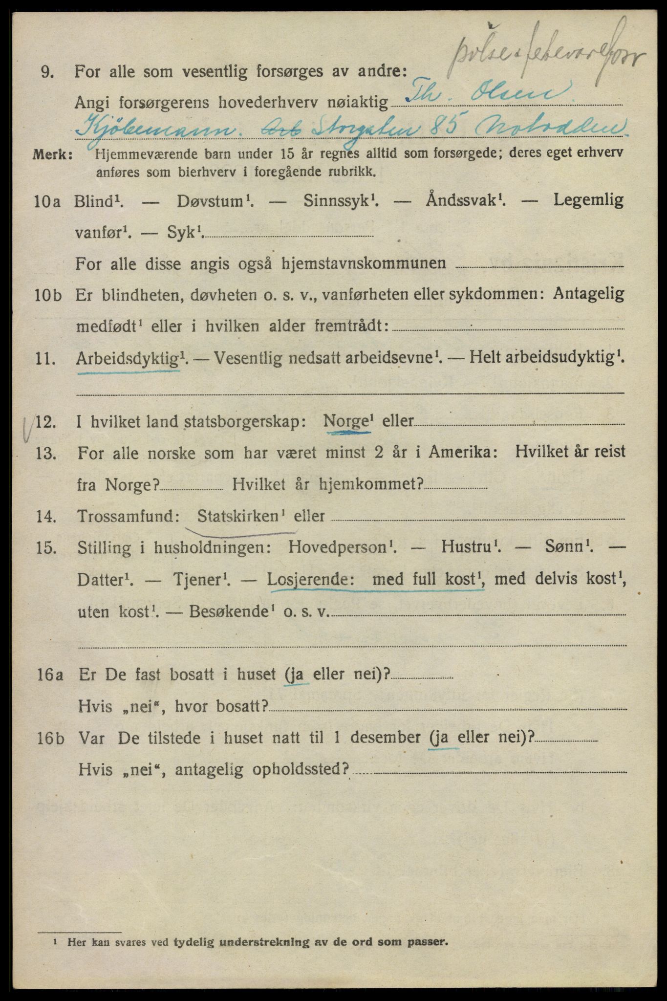 SAO, Folketelling 1920 for 0301 Kristiania kjøpstad, 1920, s. 491920