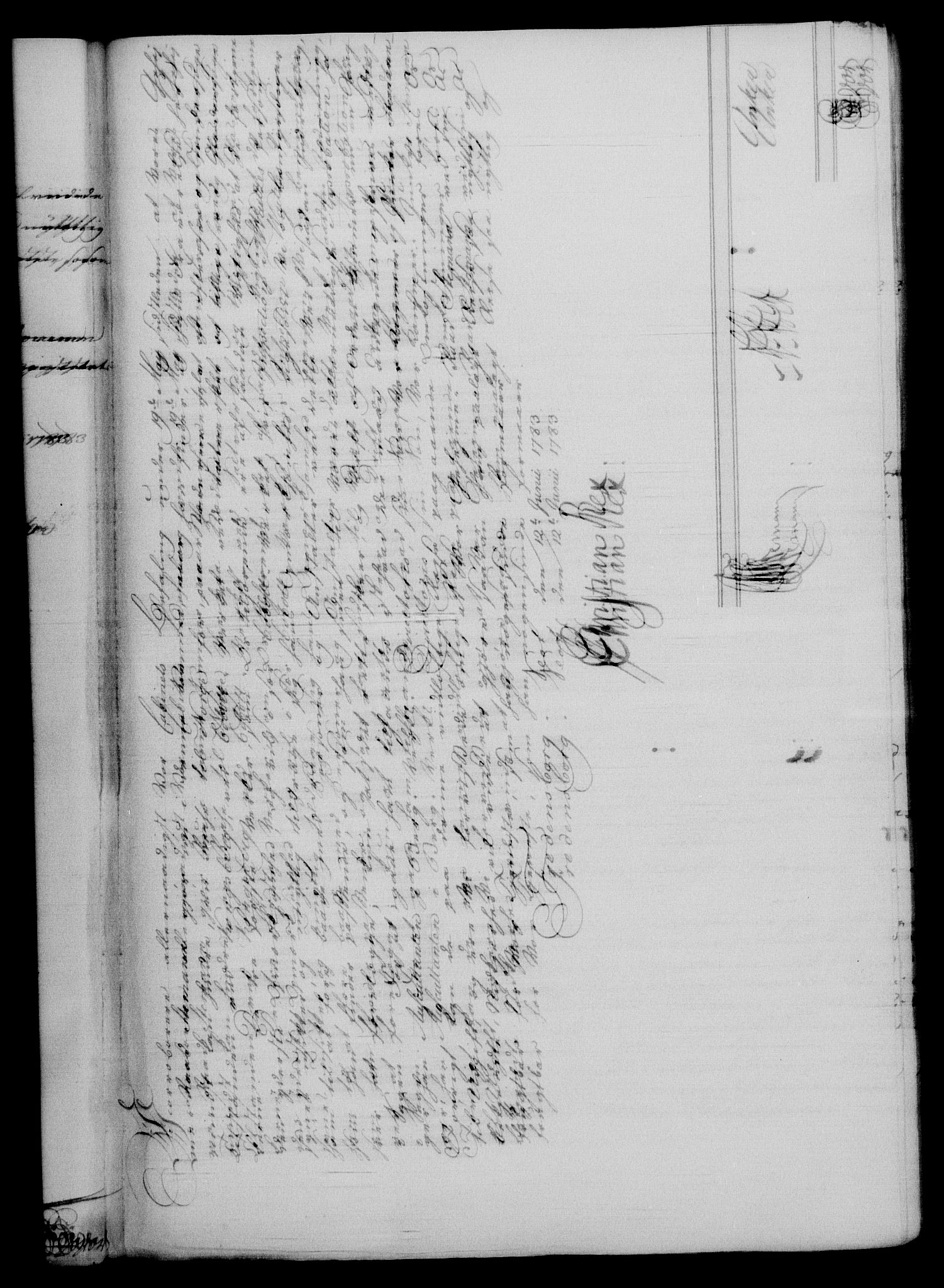 Rentekammeret, Renteskriverkontorene, AV/RA-EA-3115/M/Mf/Mfa/L0005: Resolusjonsprotokoll med register (merket RK 54.5), 1783