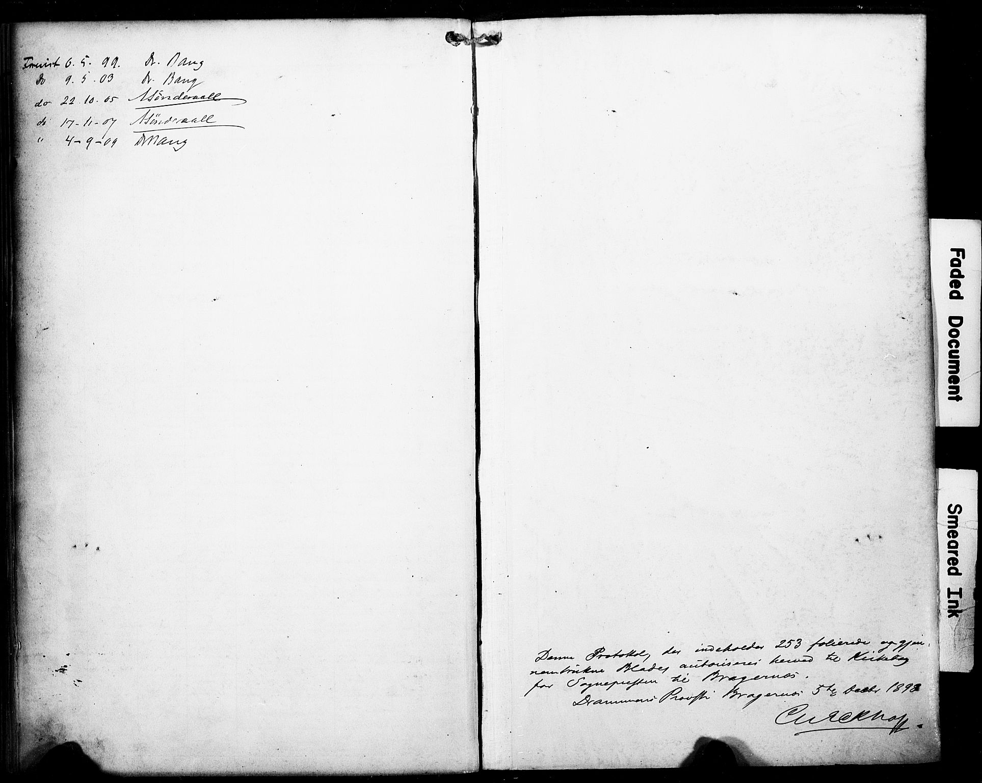 Bragernes kirkebøker, AV/SAKO-A-6/F/Fc/L0007: Ministerialbok nr. III 7, 1898-1909