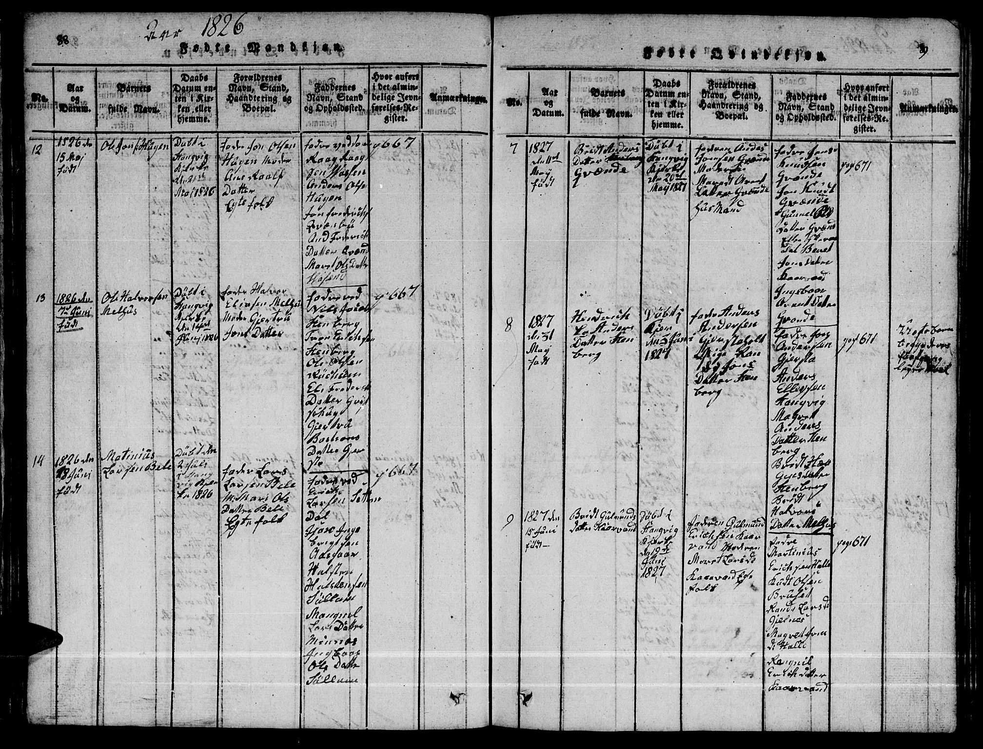 Ministerialprotokoller, klokkerbøker og fødselsregistre - Møre og Romsdal, AV/SAT-A-1454/592/L1031: Klokkerbok nr. 592C01, 1820-1833, s. 88-89