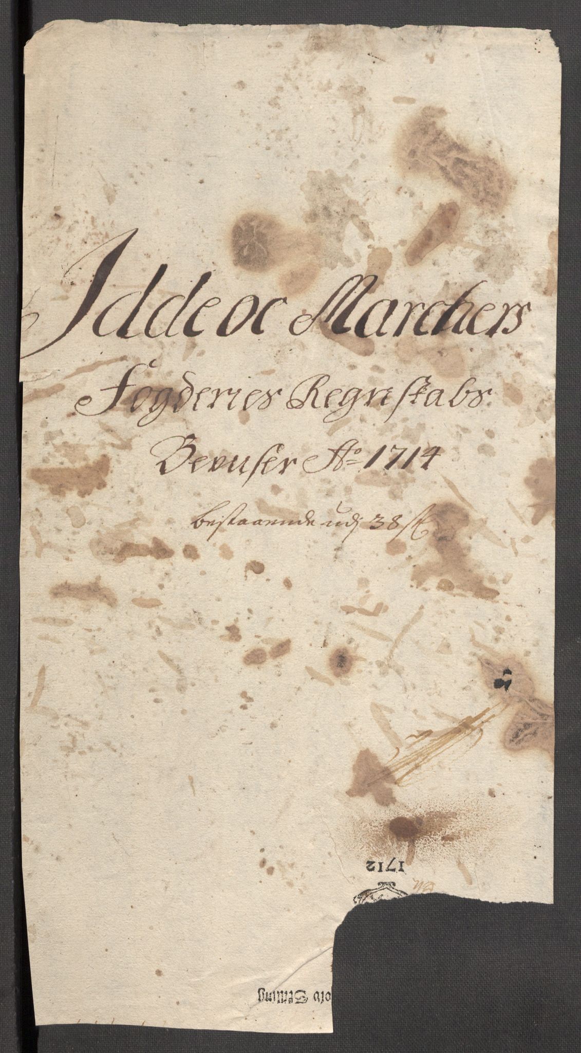 Rentekammeret inntil 1814, Reviderte regnskaper, Fogderegnskap, RA/EA-4092/R01/L0022: Fogderegnskap Idd og Marker, 1713-1714, s. 294