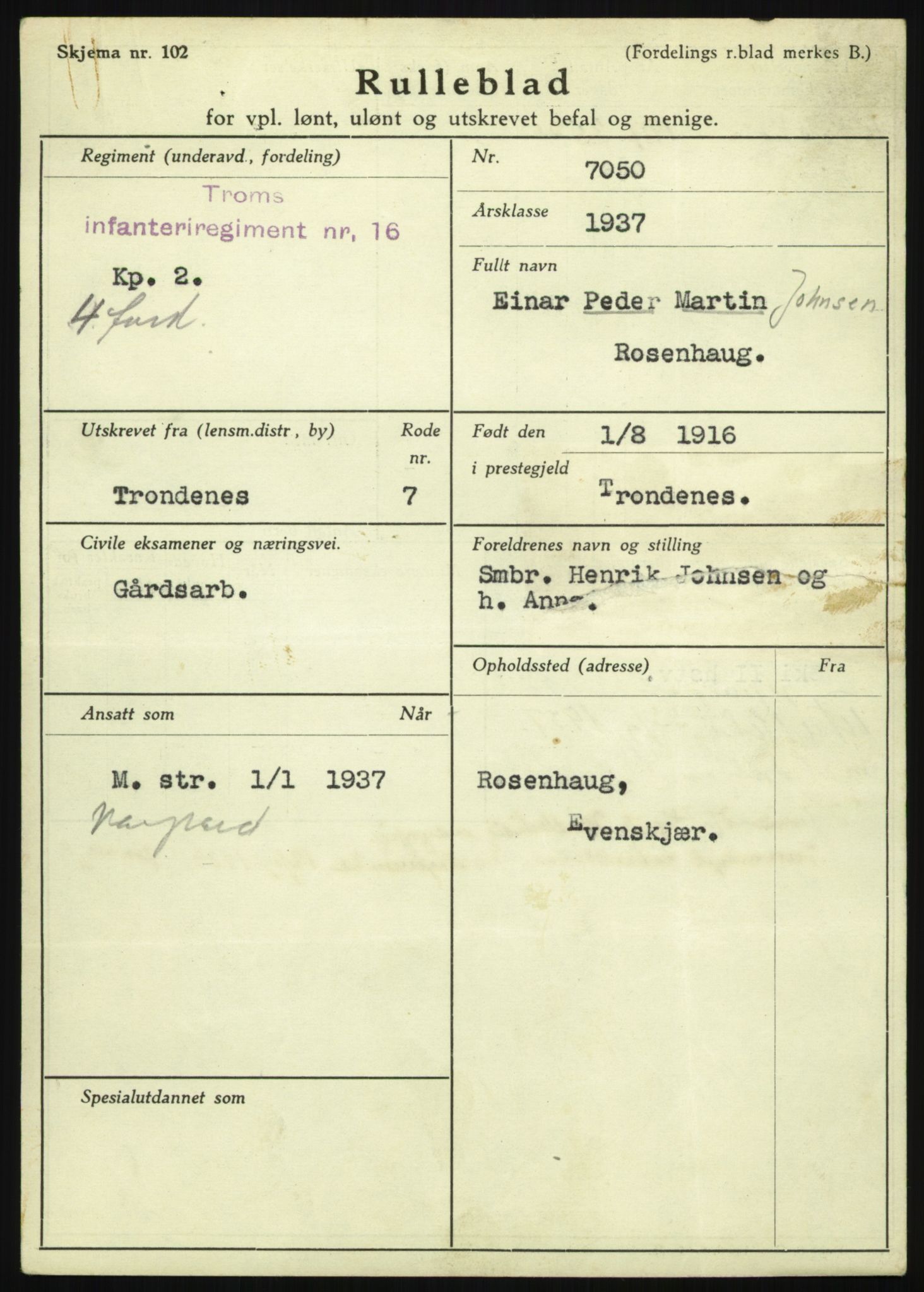 Forsvaret, Troms infanteriregiment nr. 16, AV/RA-RAFA-3146/P/Pa/L0021: Rulleblad for regimentets menige mannskaper, årsklasse 1937, 1937, s. 1079