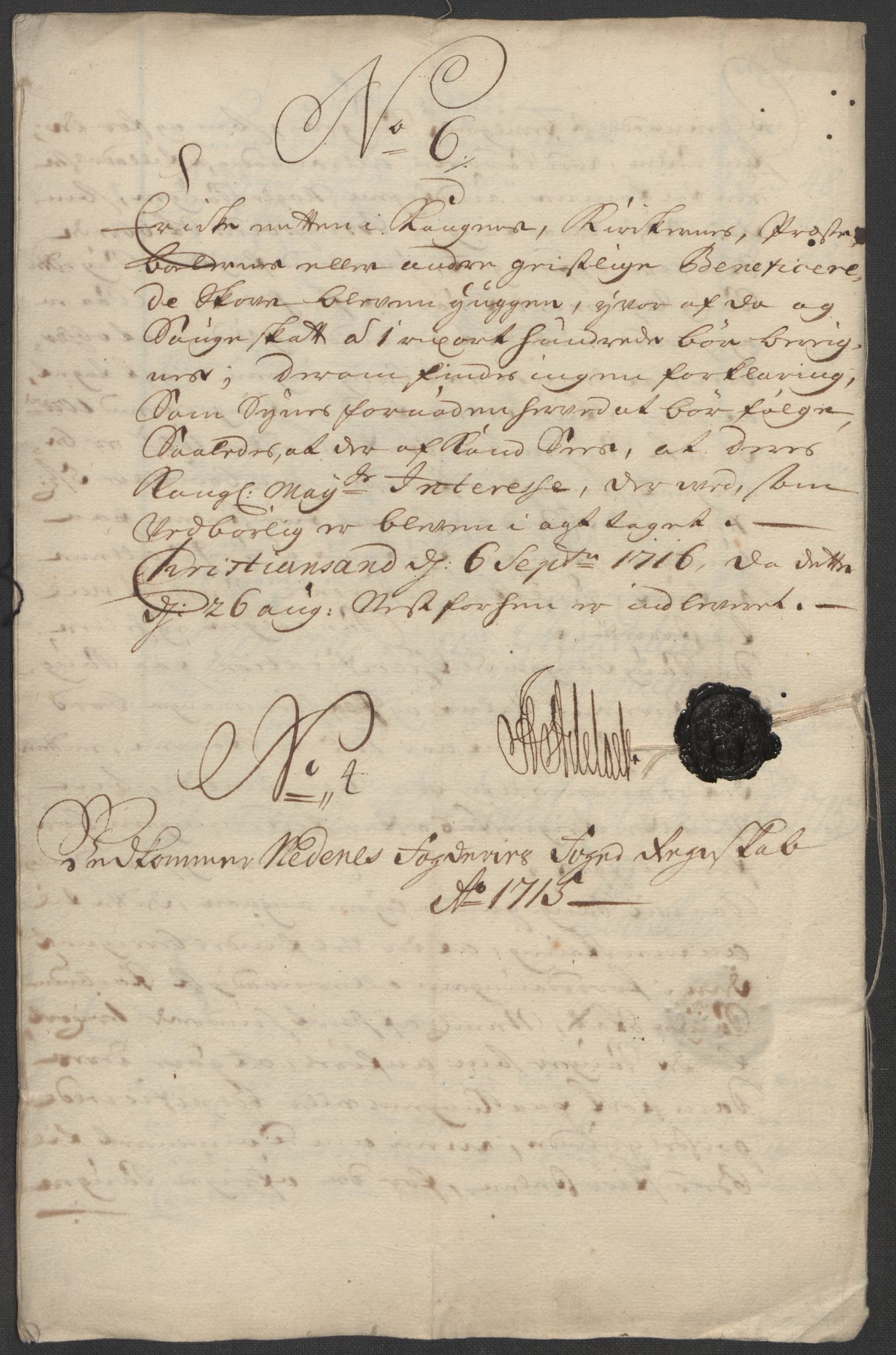 Rentekammeret inntil 1814, Reviderte regnskaper, Fogderegnskap, AV/RA-EA-4092/R39/L2323: Fogderegnskap Nedenes, 1715, s. 32