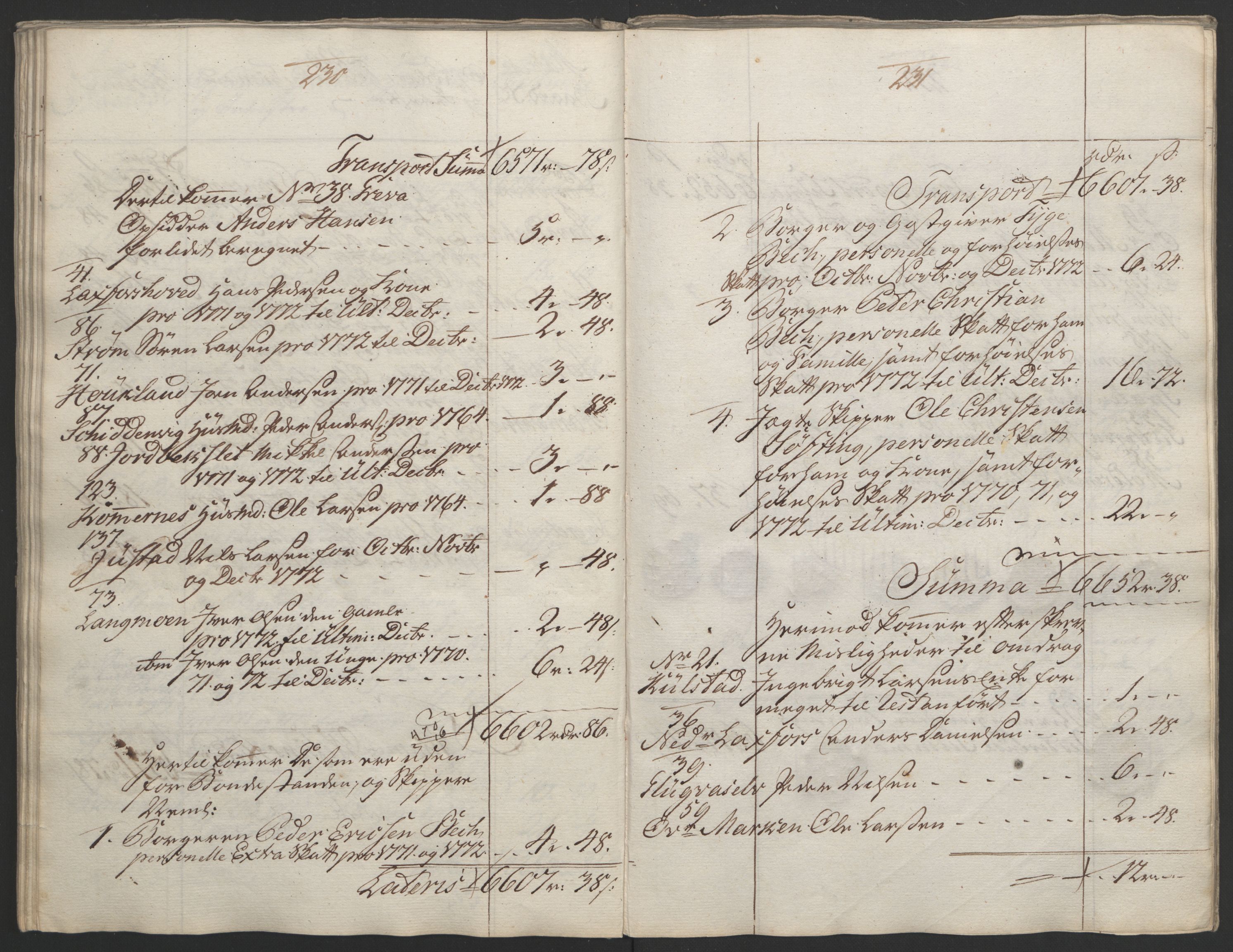 Rentekammeret inntil 1814, Reviderte regnskaper, Fogderegnskap, RA/EA-4092/R65/L4573: Ekstraskatten Helgeland, 1762-1772, s. 559