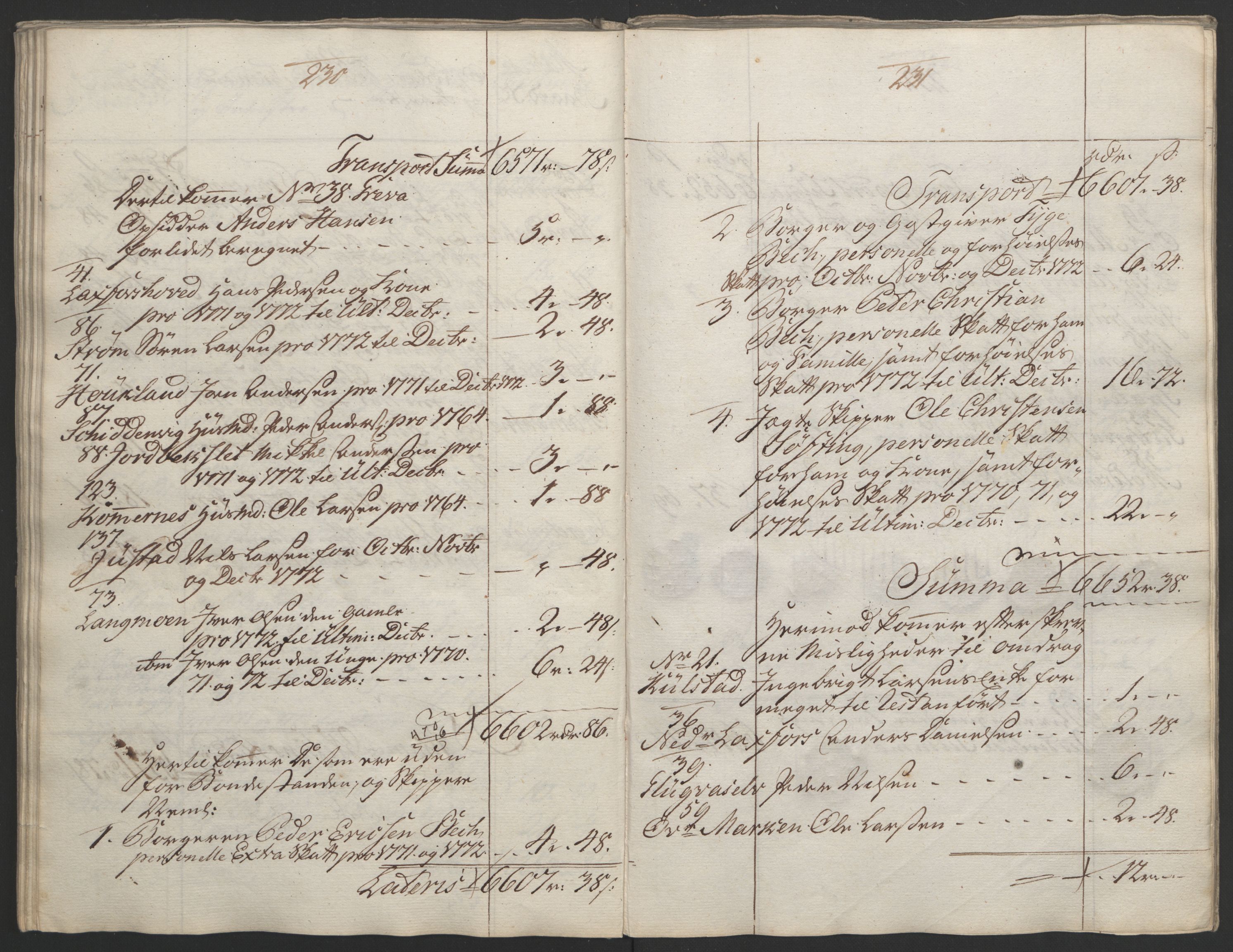 Rentekammeret inntil 1814, Reviderte regnskaper, Fogderegnskap, AV/RA-EA-4092/R65/L4573: Ekstraskatten Helgeland, 1762-1772, s. 559