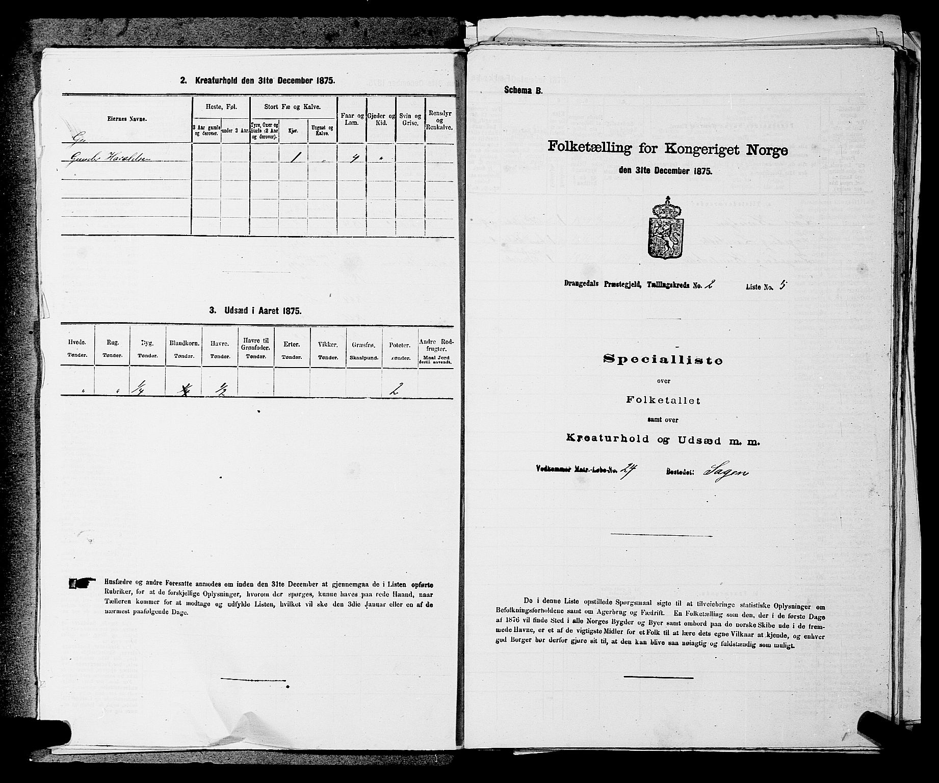 SAKO, Folketelling 1875 for 0817P Drangedal prestegjeld, 1875, s. 240