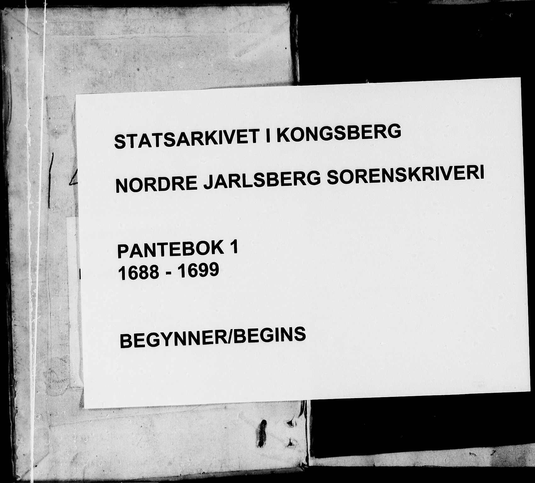 Nordre Jarlsberg sorenskriveri, SAKO/A-80/G/Ga/Gaa/L0001: Pantebok nr. 1, 1688-1699