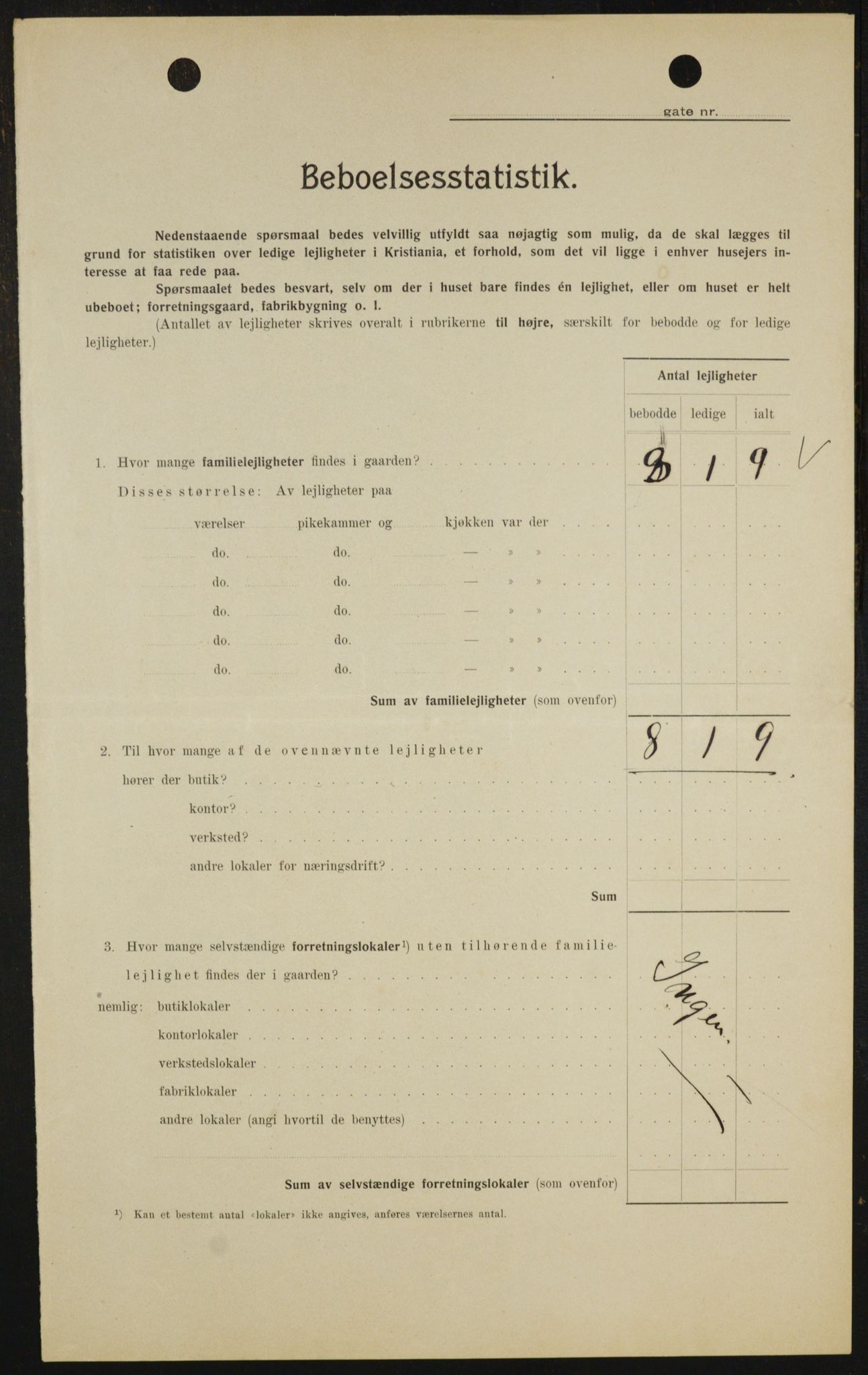 OBA, Kommunal folketelling 1.2.1909 for Kristiania kjøpstad, 1909, s. 23086