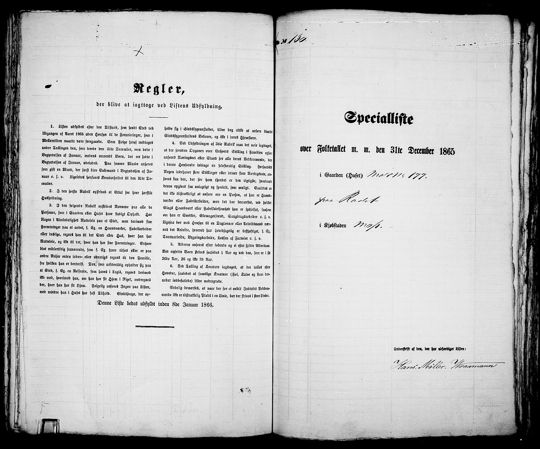 RA, Folketelling 1865 for 0104B Moss prestegjeld, Moss kjøpstad, 1865, s. 273