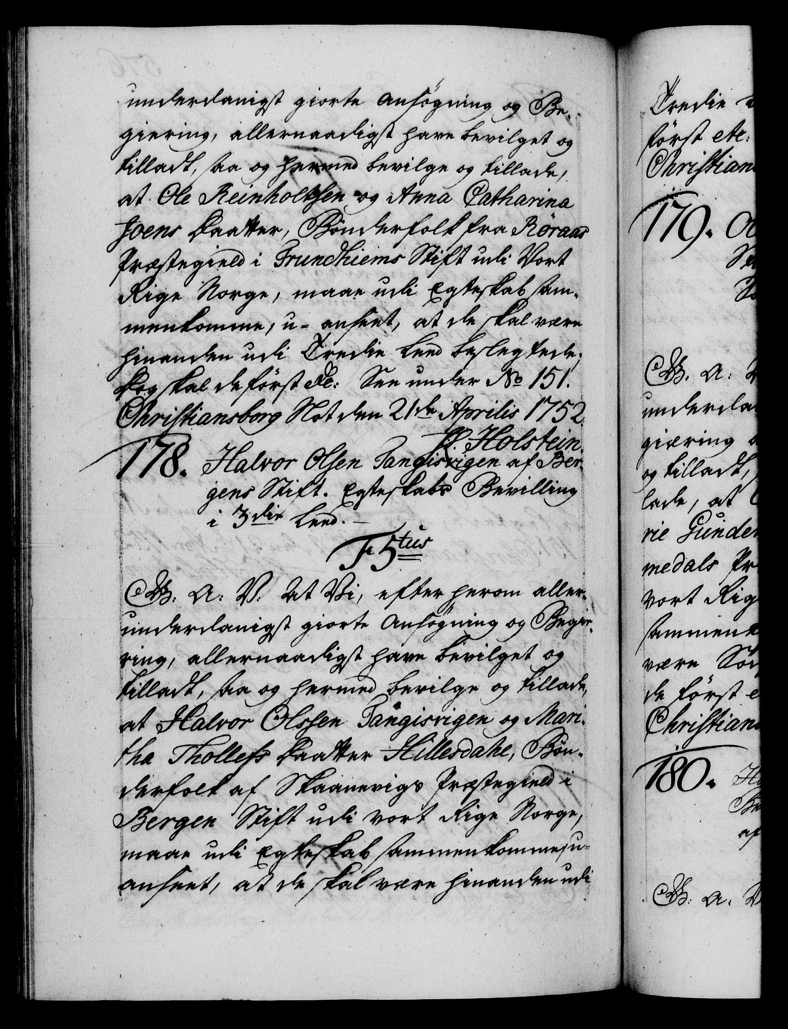Danske Kanselli 1572-1799, RA/EA-3023/F/Fc/Fca/Fcaa/L0037: Norske registre, 1751-1752, s. 576b