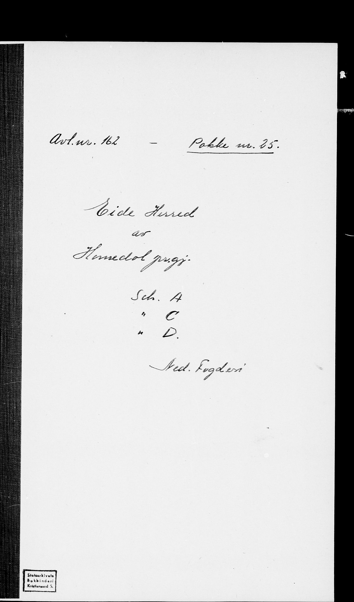 SAK, Folketelling 1875 for 0924P Homedal prestegjeld, 1875, s. 1